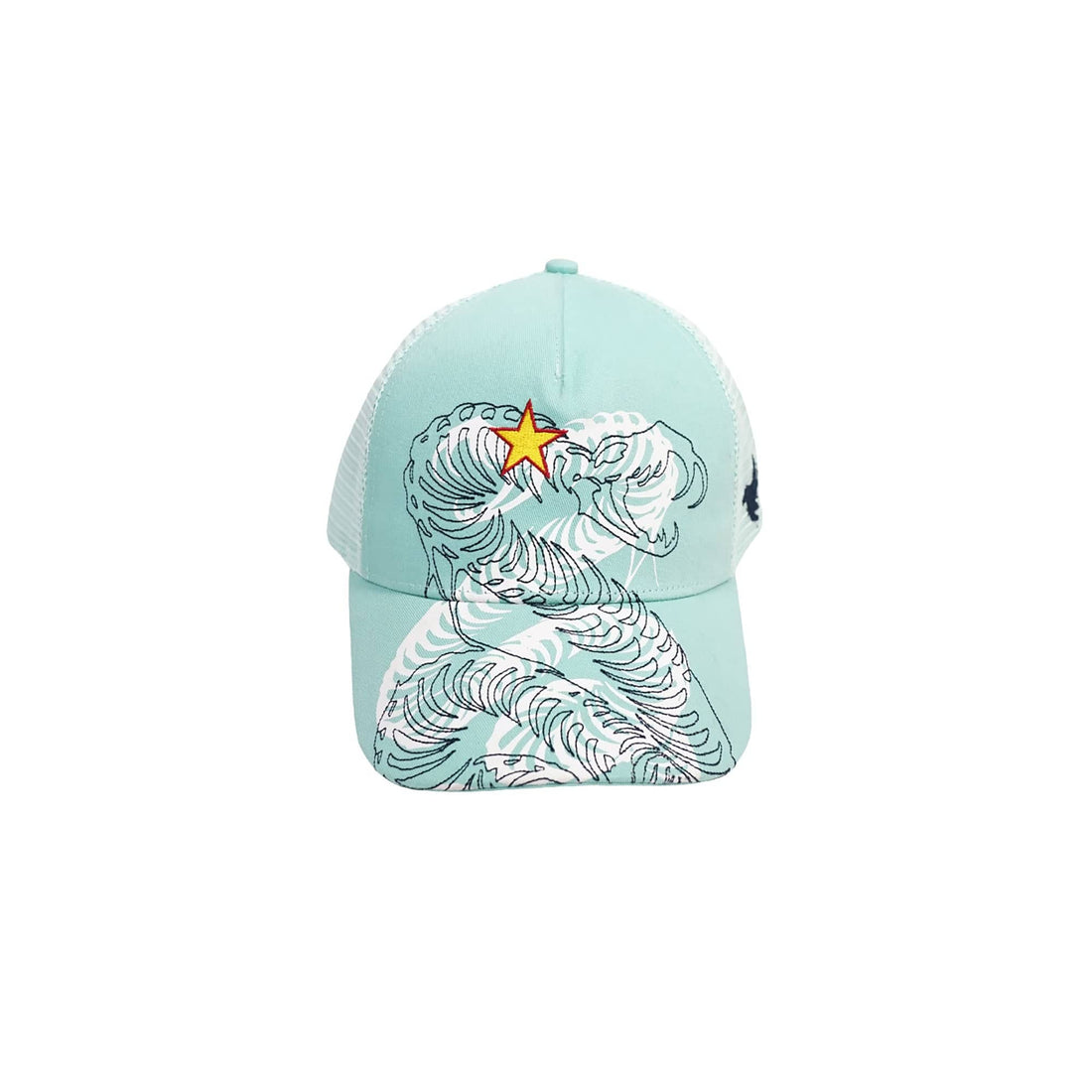 VINKID Twin Serpent Star Mesh Cap-Hat, Cap, Beanie-Blue-Free Shipping Leatheretro