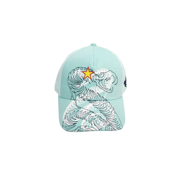 VINKID Twin Serpent Star Mesh Cap-Hat, Cap, Beanie-Blue-Free Shipping Leatheretro