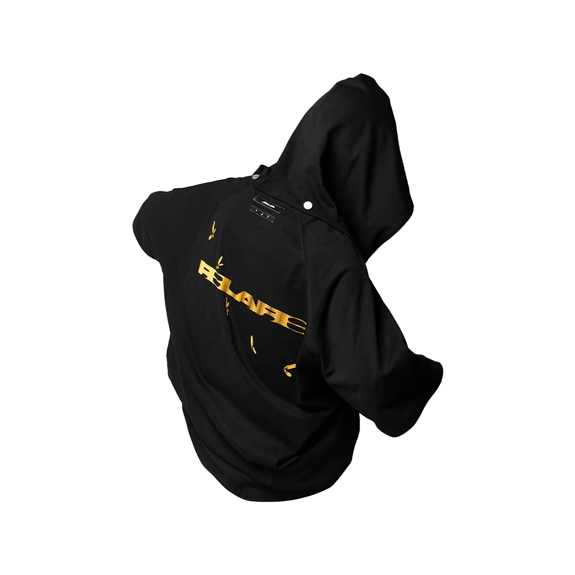 RELABEL Detachable Hood Raglan T-Shirt-T Shirt-XS-With Graphics-Free Shipping Leatheretro