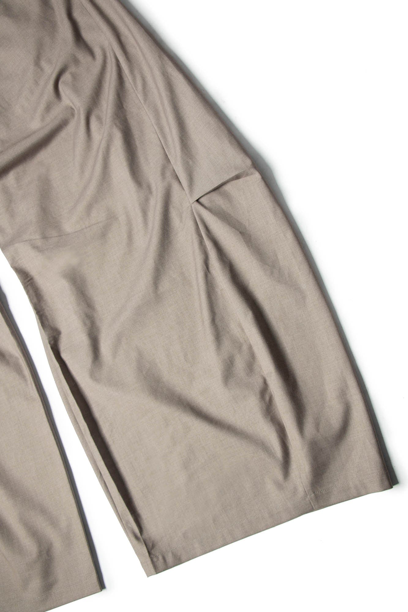 RELABEL Pleated Drape Wide-Leg Trousers-Pants-XS-Gray-Free Shipping Leatheretro