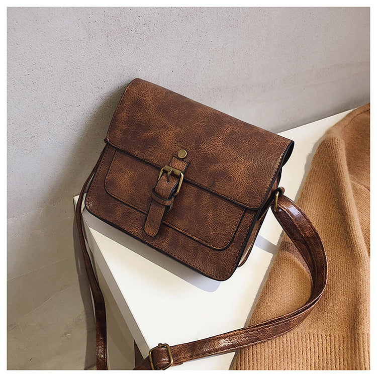Vintage Women Flap Fashion Casual Leather Shoulder Bags Lady Crossbody Messenger Bag-Handbags-Light Brown-Free Shipping Leatheretro