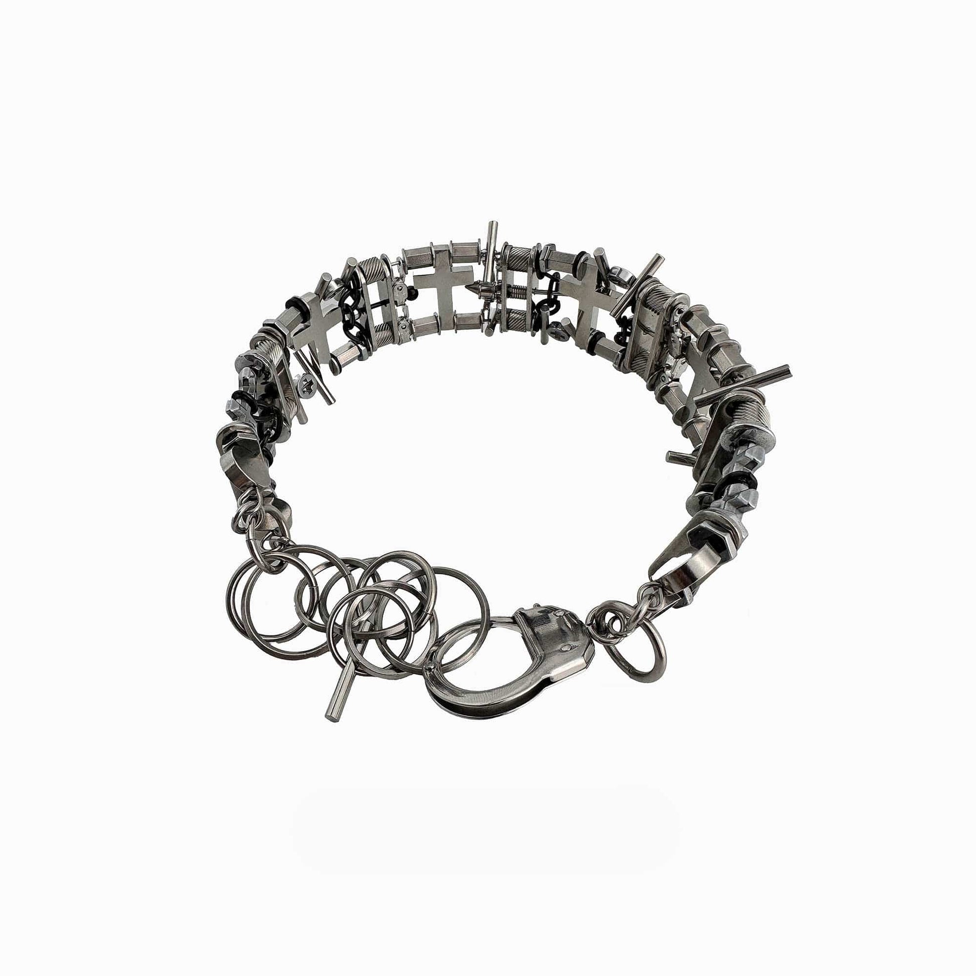 ILLUSORY Neo Era Cross Chocker-Necklace-One Size-Free Shipping Leatheretro