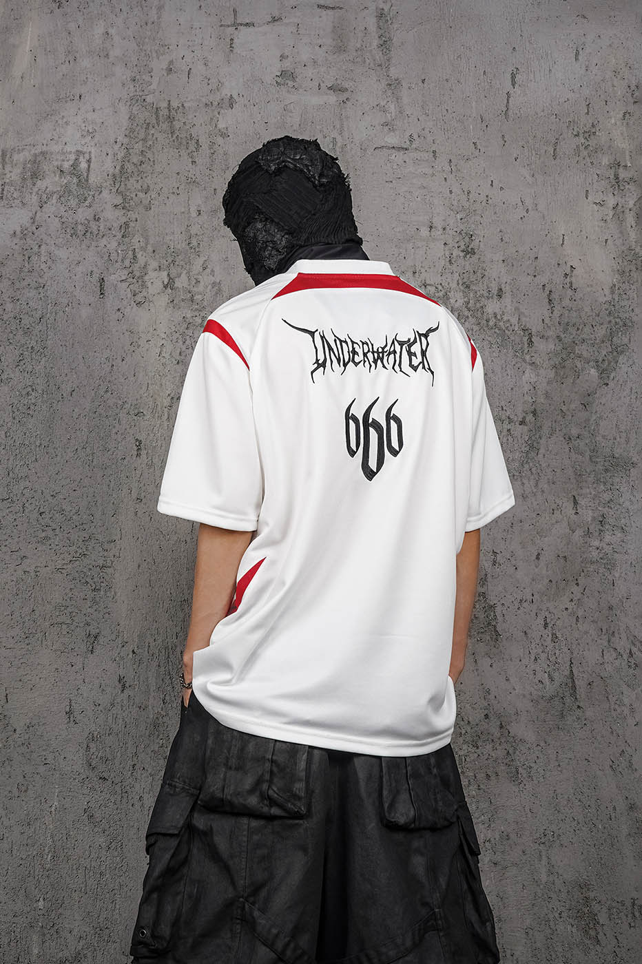 UNDERWATER Demon Eye Mesh Jersey White-T Shirt-S-Free Shipping Leatheretro