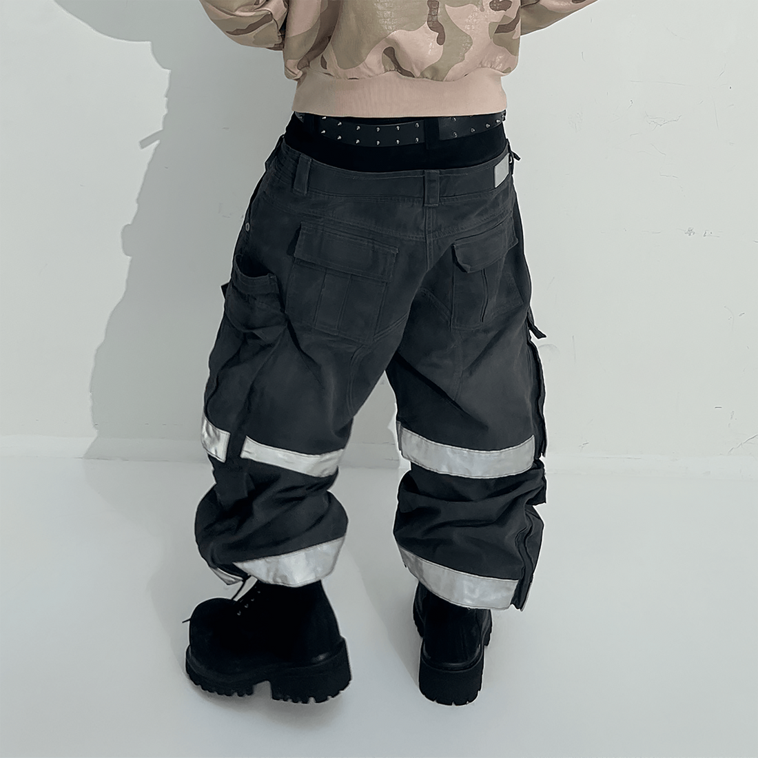 TECNINEGROUP Detachable Reflective Firefighter Cargo Pants Gray-Pants-XS-Free Shipping Leatheretro
