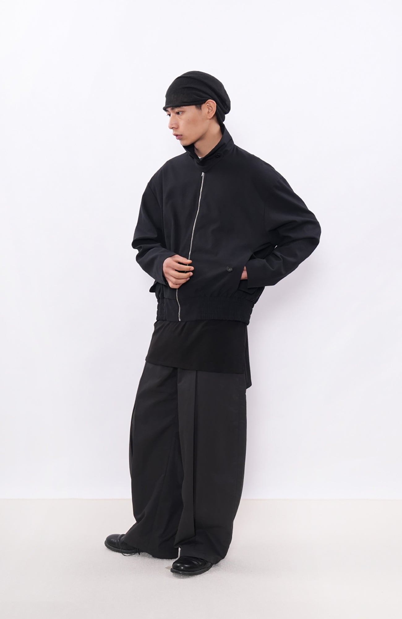 7440 37 1 Pleated Curved-Leg Pants-Pants-S (Preorder)-Free Shipping Leatheretro
