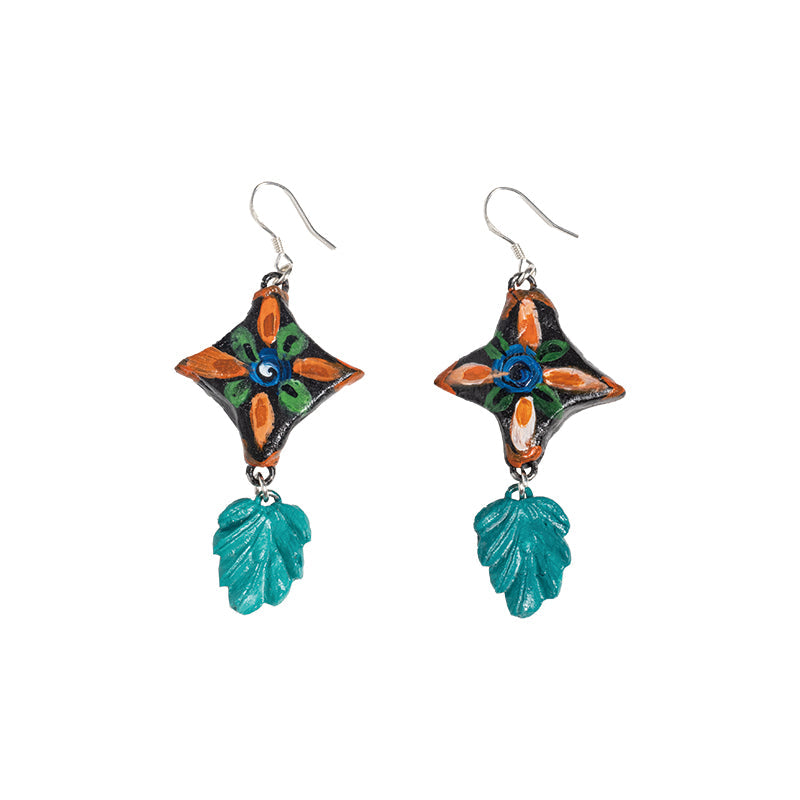 NERHI Tribal Clay Charm-Drop Earrings-Earring-4-Free Shipping Leatheretro