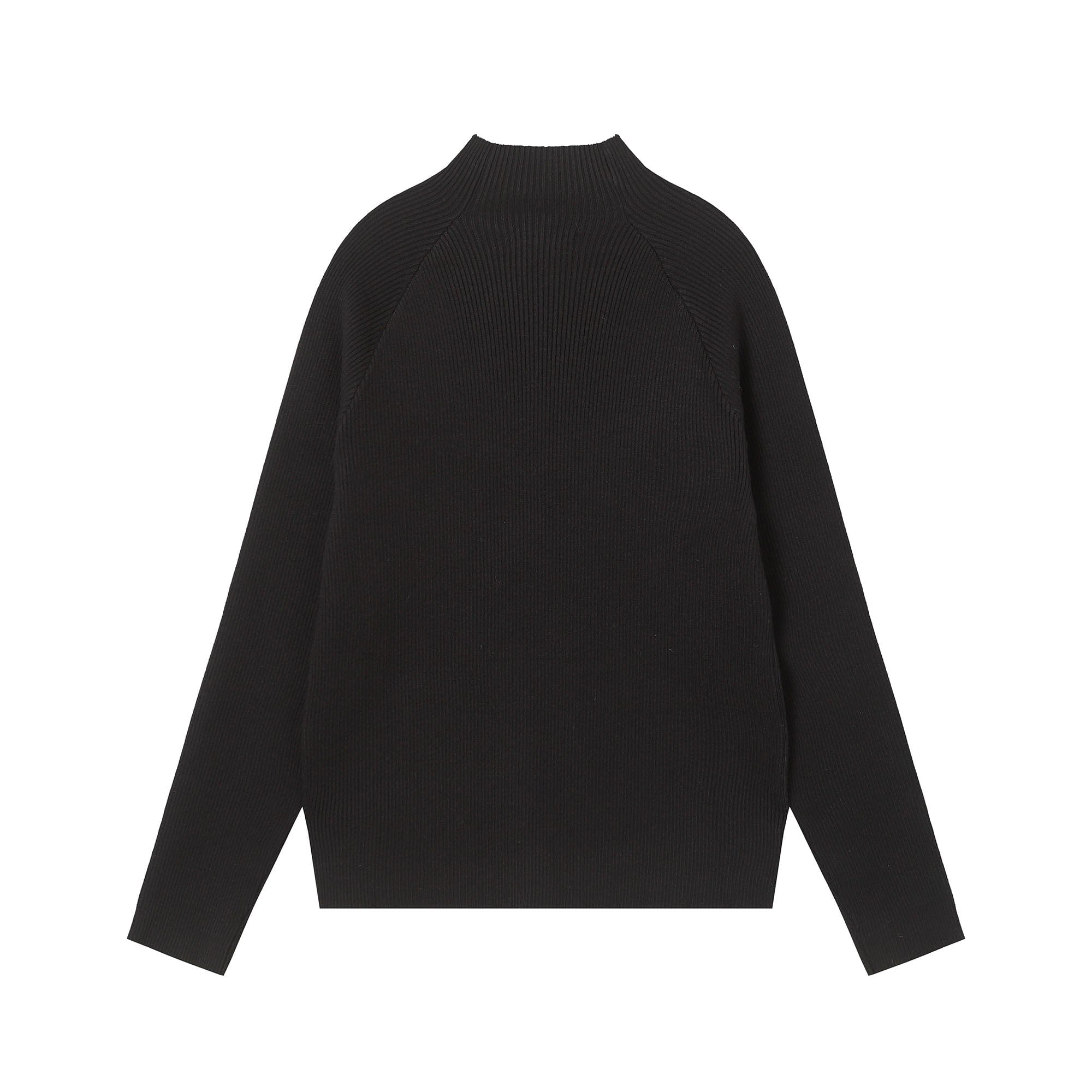 CLP Raglan Half-Zip Ribbed Slim Sweater-Sweater-M-Free Shipping Leatheretro