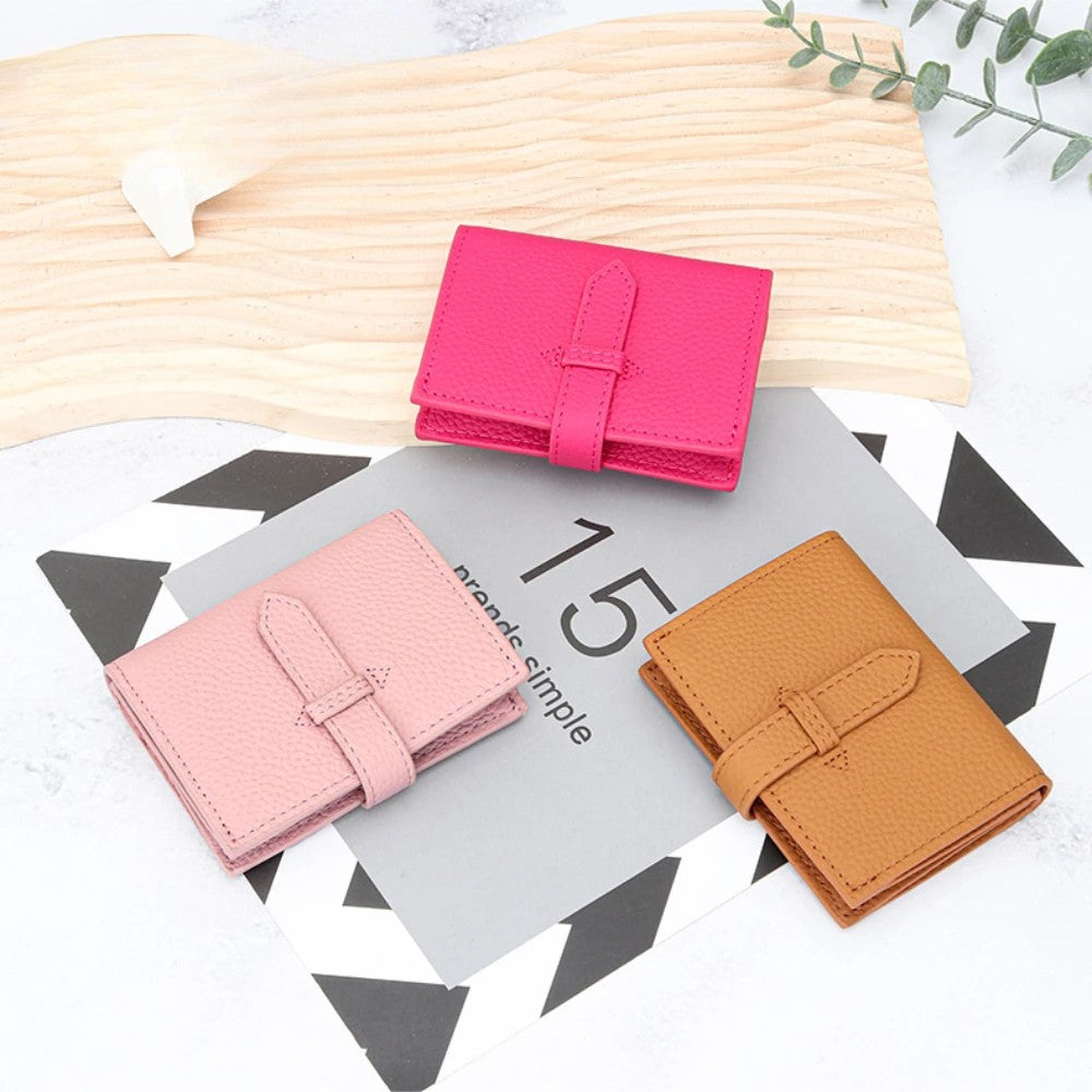 Luxury Design Genuine Leather Small Wallet-Wallets & Money Clips-Black-Free Shipping Leatheretro