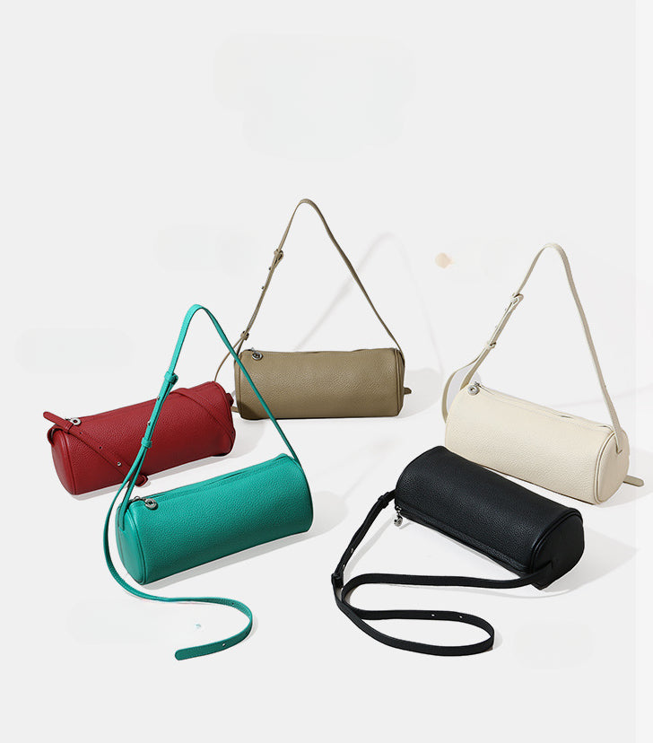 Women's Genuine Leather Tote Bag-Shoulder Bags-China Red-Free Shipping Leatheretro