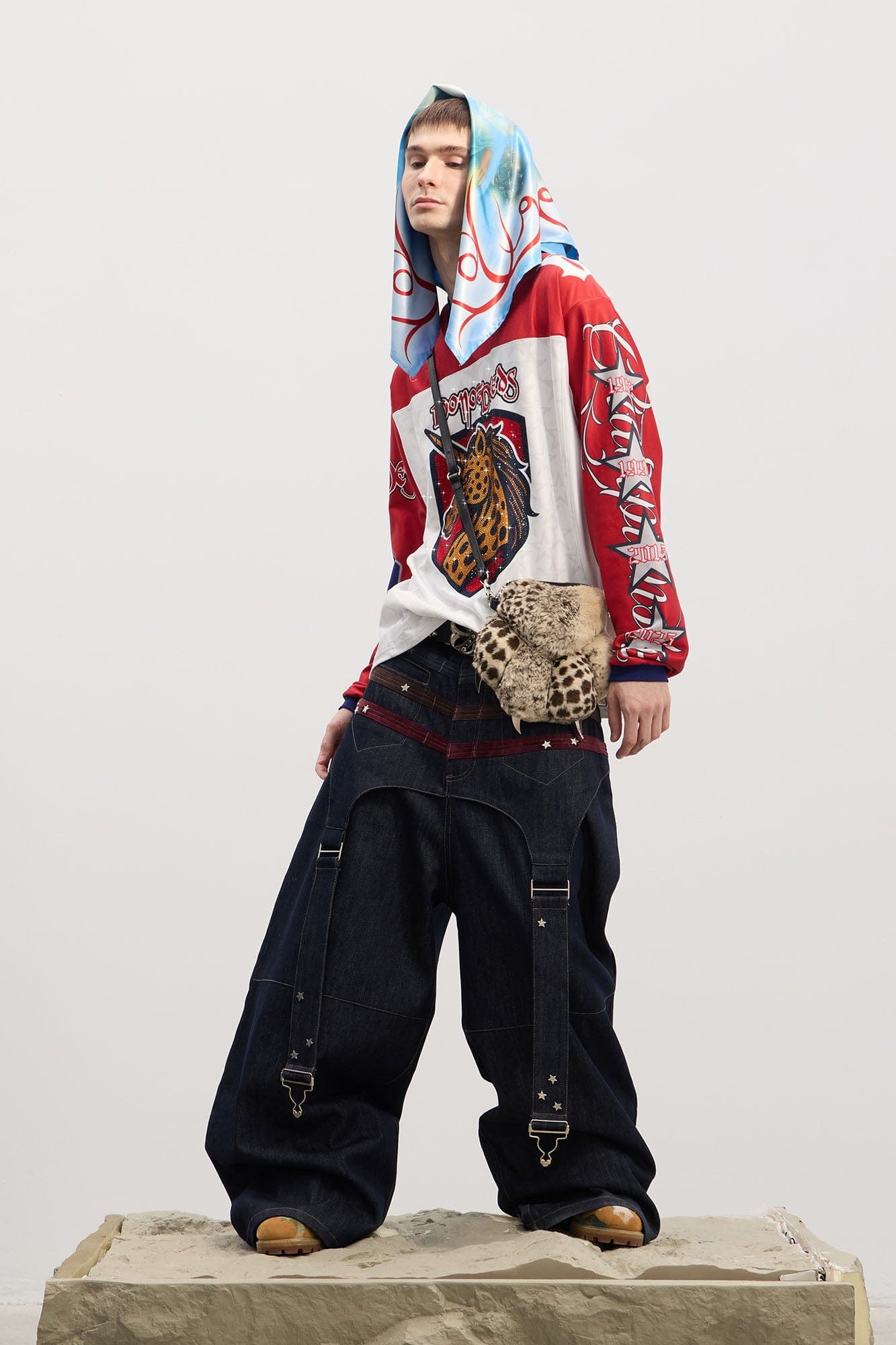 DND4DES Virgin Mary Graphic Thorn Border Bandana-Other Accessories-One Size-Free Shipping Leatheretro