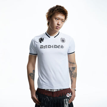 DND4DES Gothic Letter V-Neck Jersey T-Shirt-T Shirt-S (Preorder)-Free Shipping Leatheretro