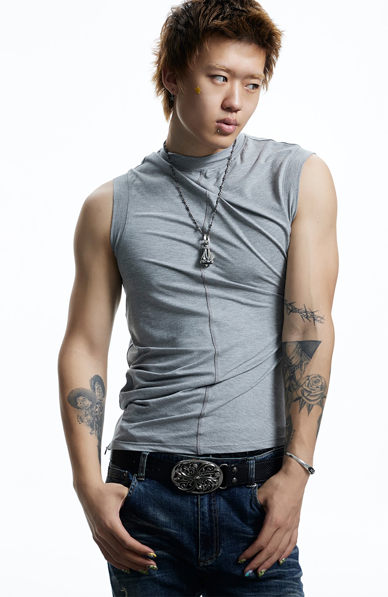 DND4DES Gothic Script Tank Top-Tank Top-S (Preorder)-Black-Free Shipping Leatheretro