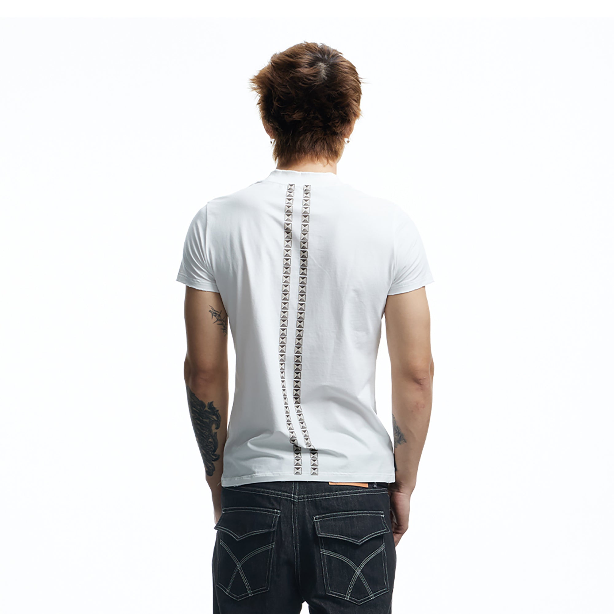DND4DES Punk Stud Lips Print T-Shirt-T Shirt-S (Preorder)-Black-Free Shipping Leatheretro
