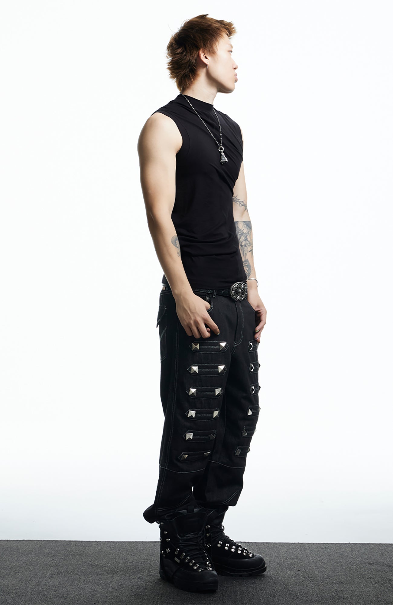 DND4DES Gothic Script Tank Top-Tank Top-S (Preorder)-Black-Free Shipping Leatheretro