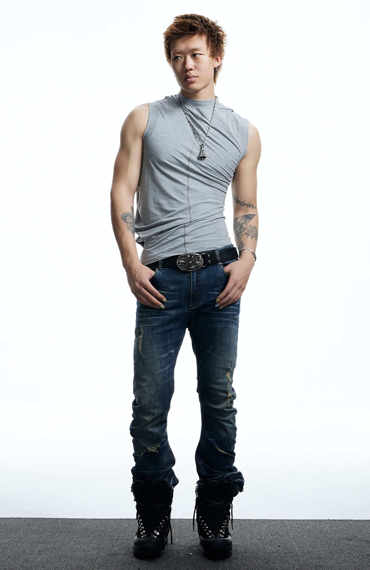 DND4DES Gothic Script Tank Top-Tank Top-S (Preorder)-Black-Free Shipping Leatheretro