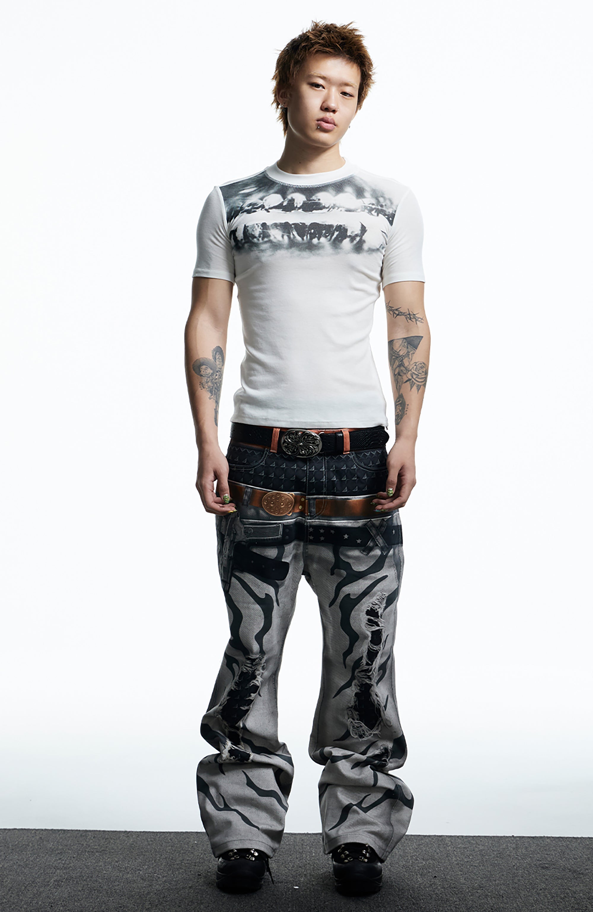 DND4DES Slim Opiate Teeth Graphic Tee-T Shirt-S-Free Shipping Leatheretro