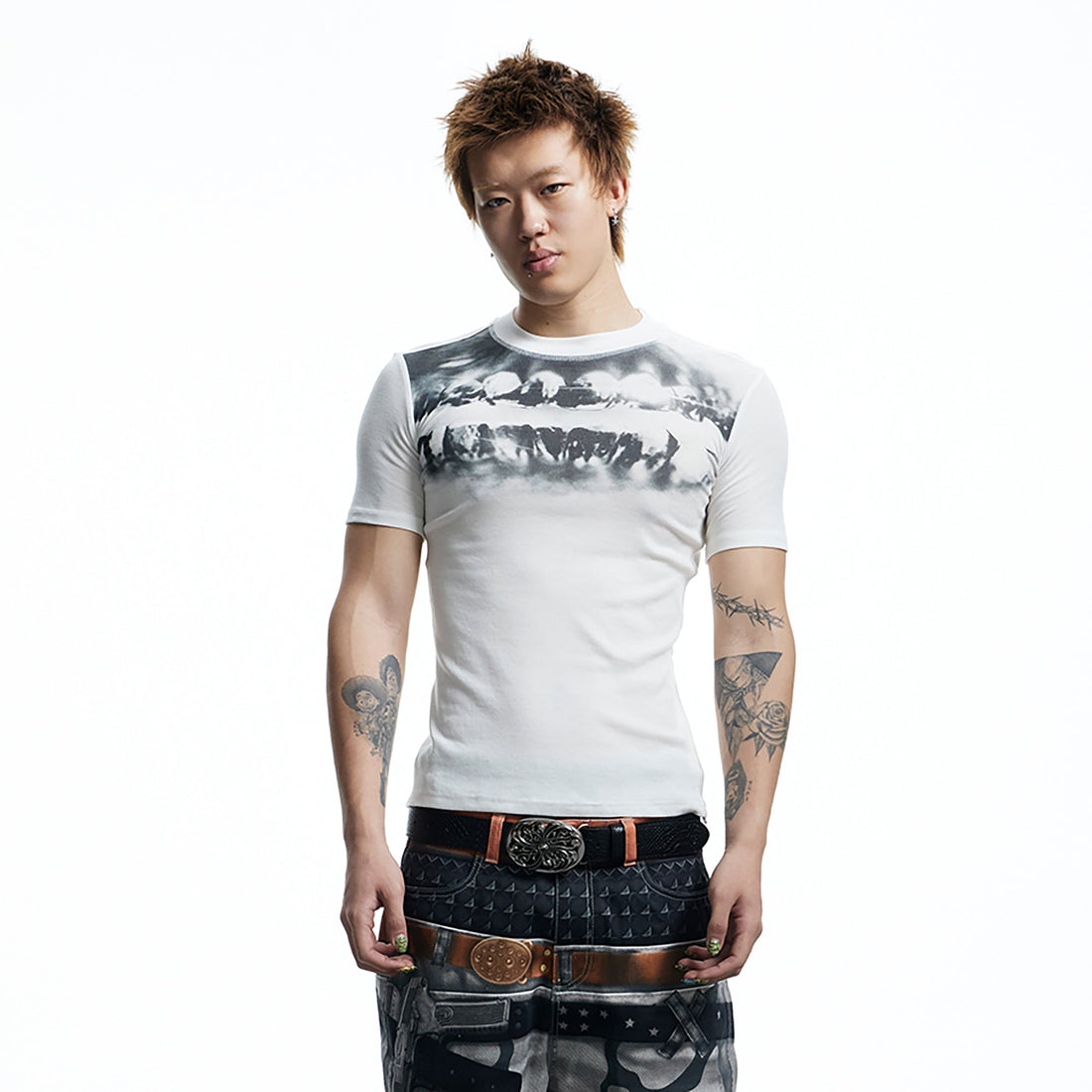 DND4DES Slim Opiate Teeth Graphic Tee-T Shirt-S-Free Shipping Leatheretro