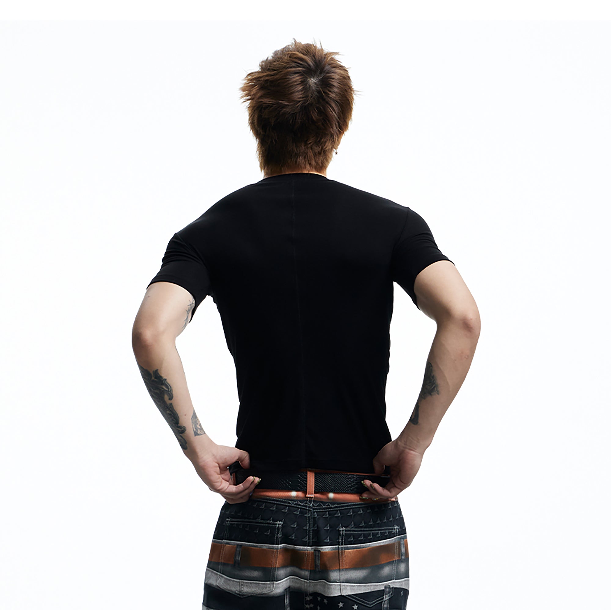 DND4DES Slim Bullet Graphic Wool-Blend Tee-T Shirt-S-Free Shipping Leatheretro