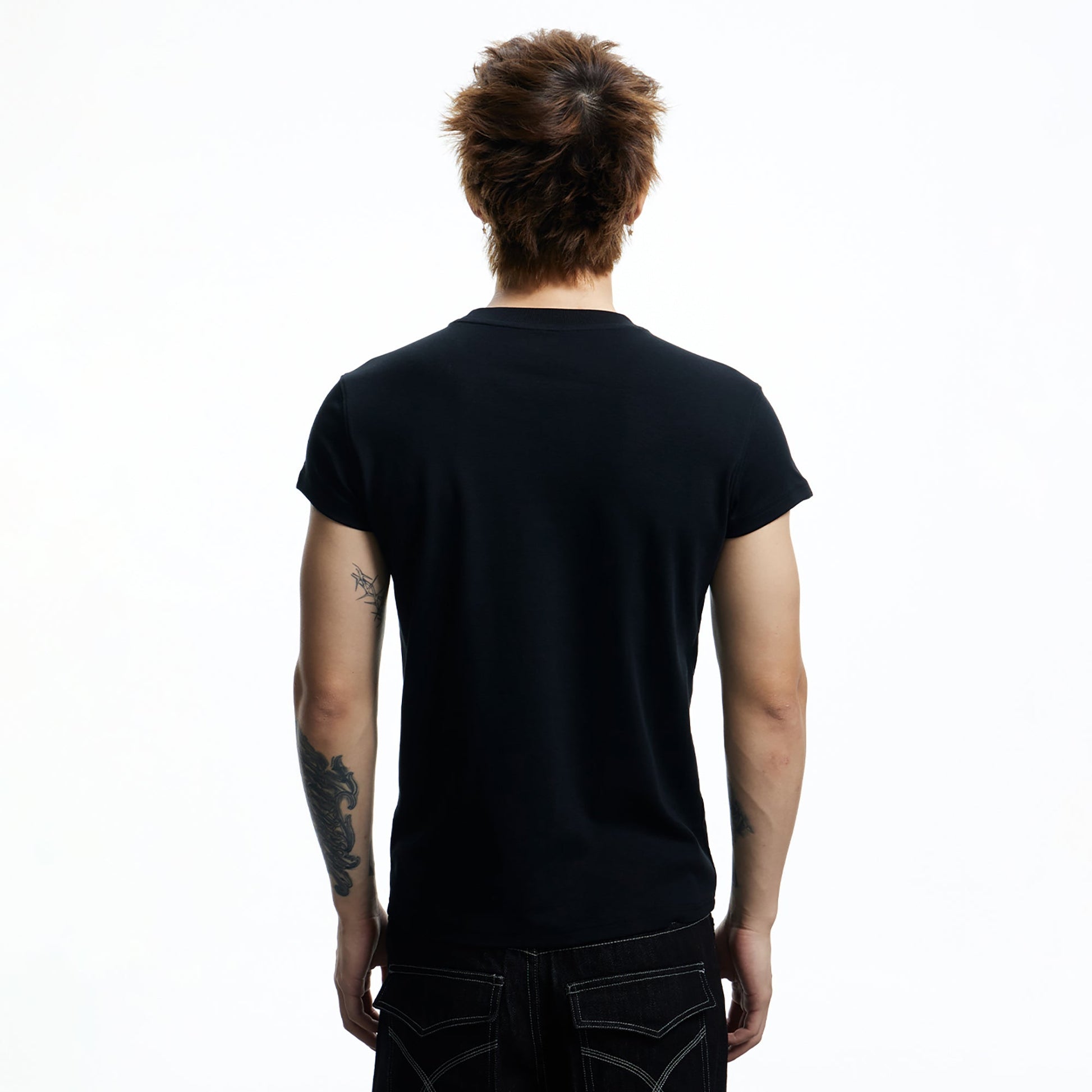 DND4DES Gothic Skull Crest T-Shirt-T Shirt-S (Preorder)-Black-Free Shipping Leatheretro
