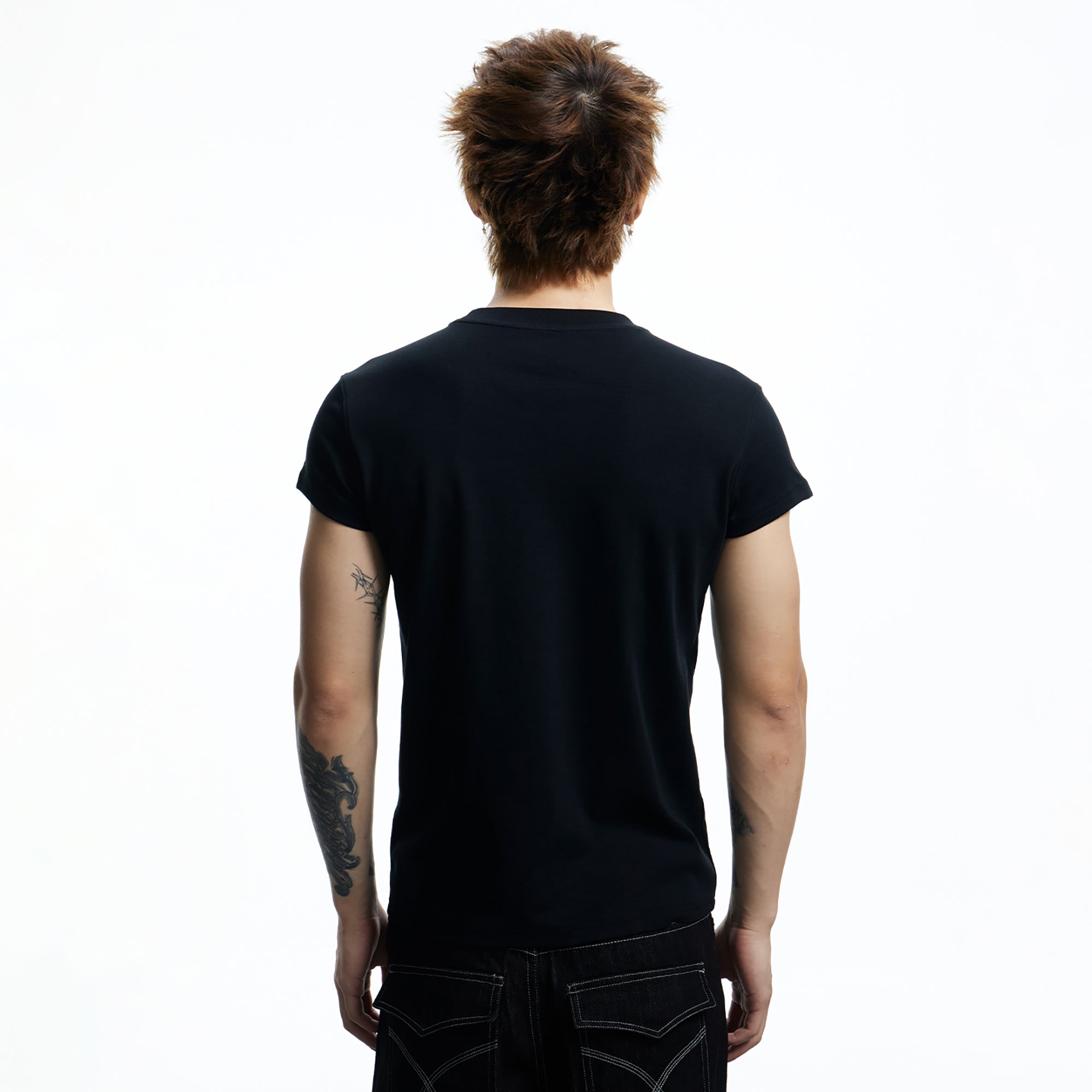 DND4DES Gothic Skull Crest T-Shirt-T Shirt-S (Preorder)-Black-Free Shipping Leatheretro