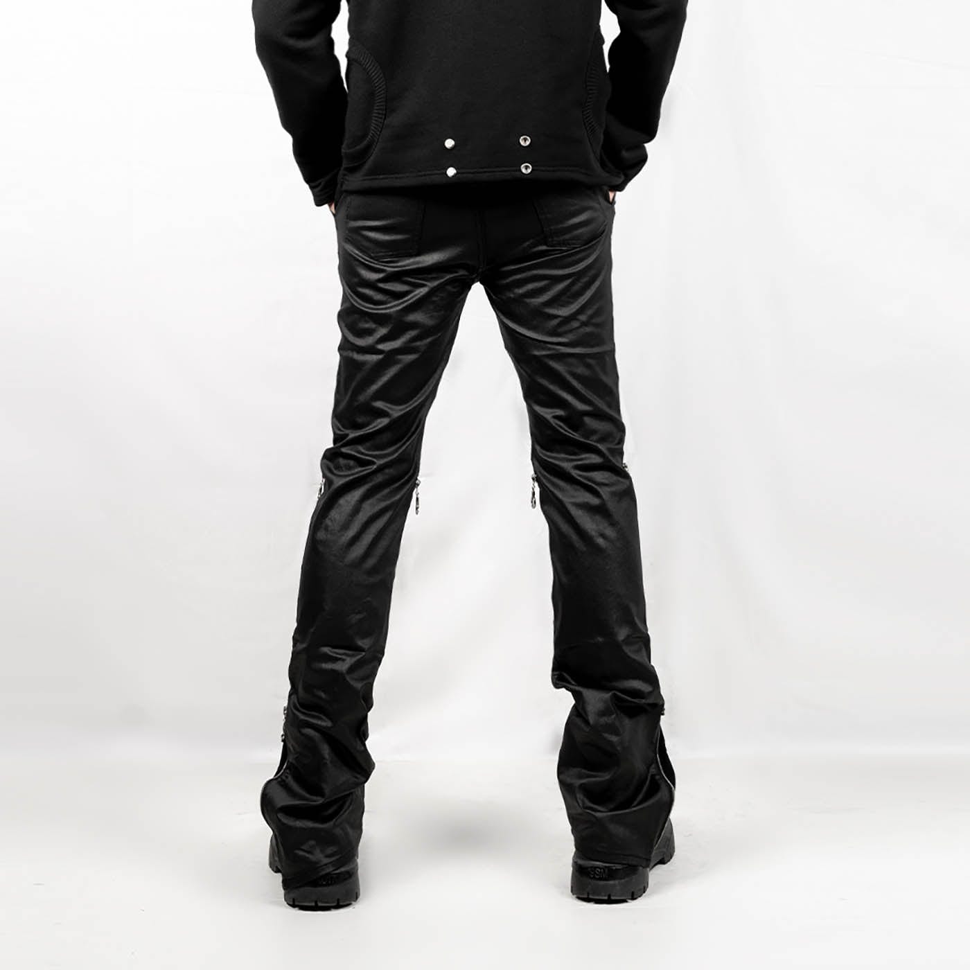 INSIDE OUT Multi-Zipper Rivet Pants-Pants-S-Free Shipping Leatheretro