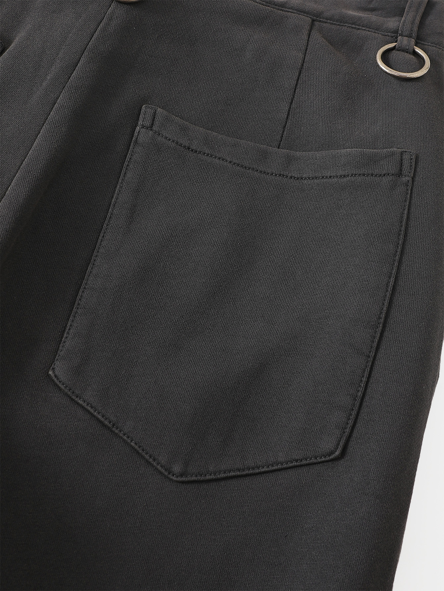 RICHILL Ring Detail Coin Button Distressed Pants-Pants-S / 31"-Free Shipping Leatheretro