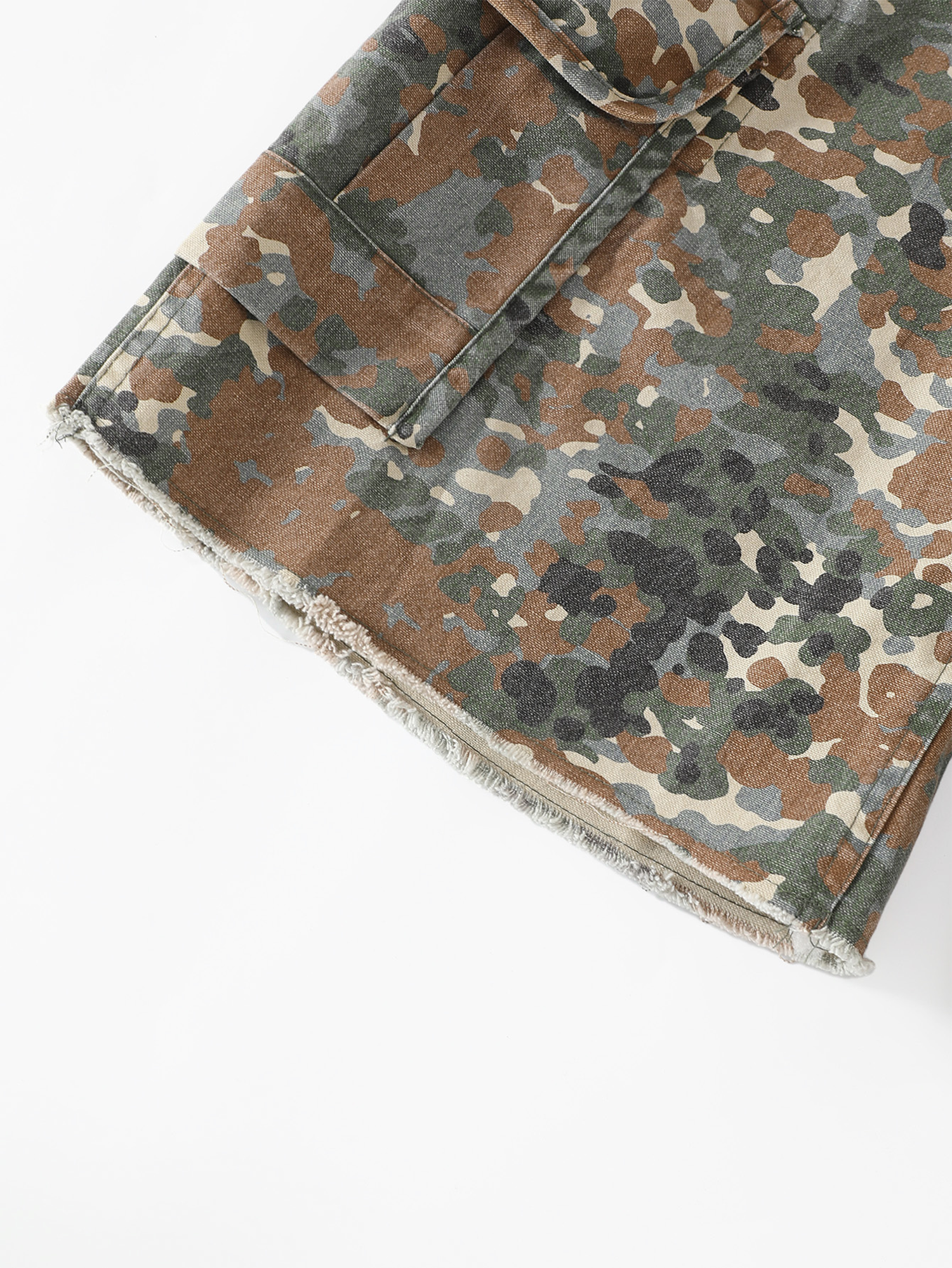 RICHILL Washed Camo Cargo Shorts-Shorts-S / 33"-Free Shipping Leatheretro