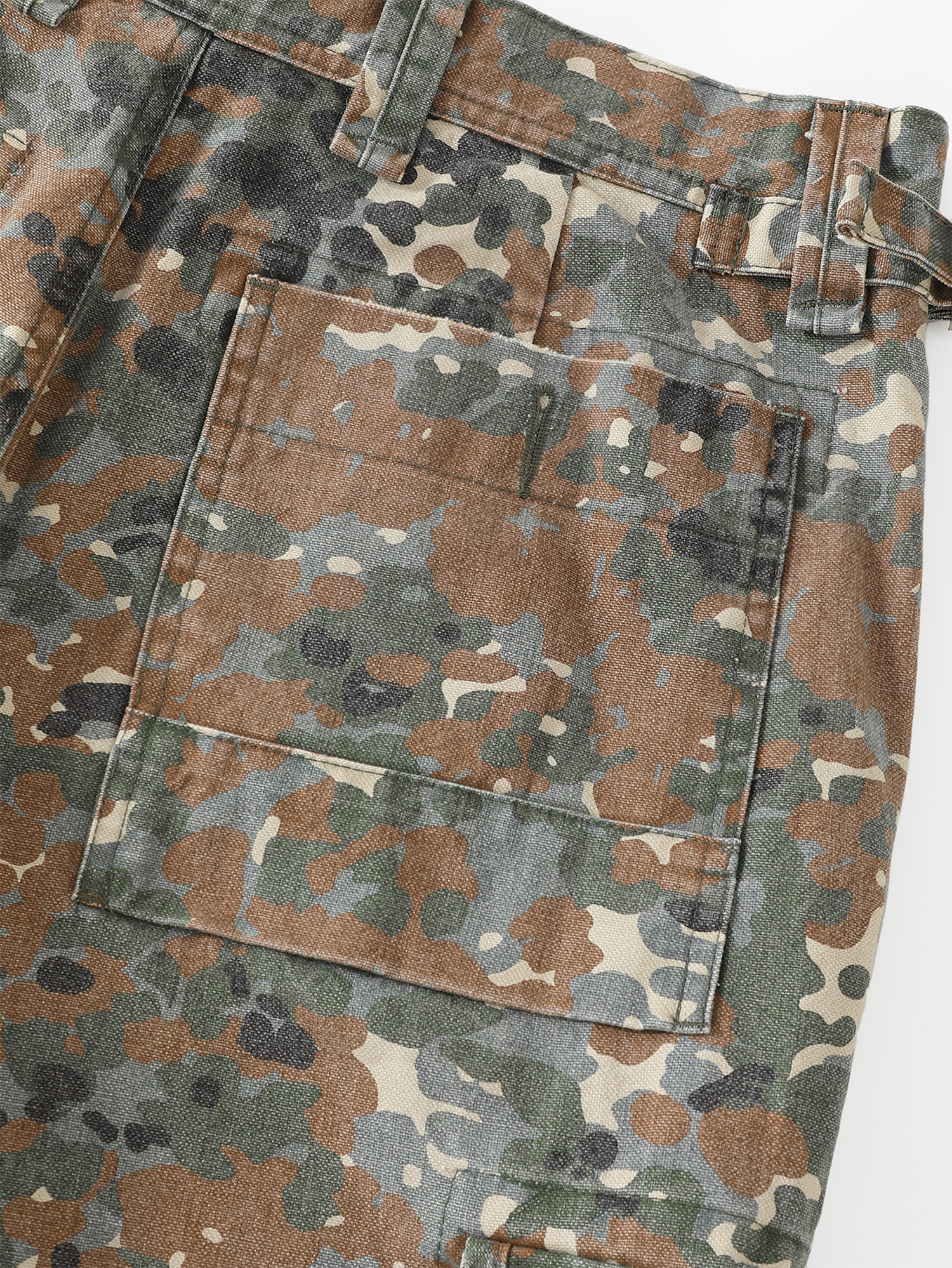 RICHILL Washed Camo Cargo Shorts-Shorts-S / 33"-Free Shipping Leatheretro