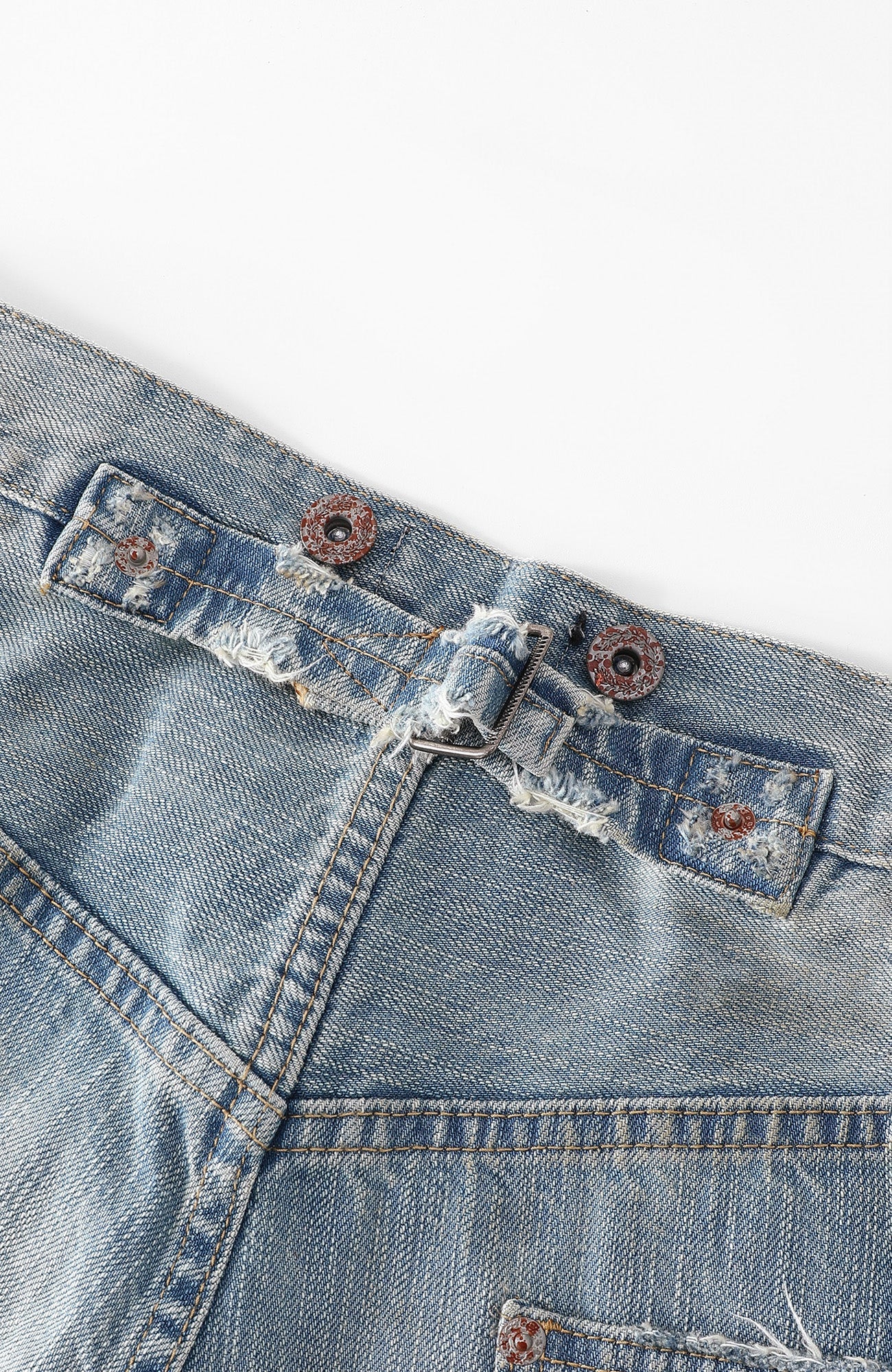 RICHILL Distressed Paneled Washed Straight-Leg Jeans-Jeans-S-Free Shipping Leatheretro