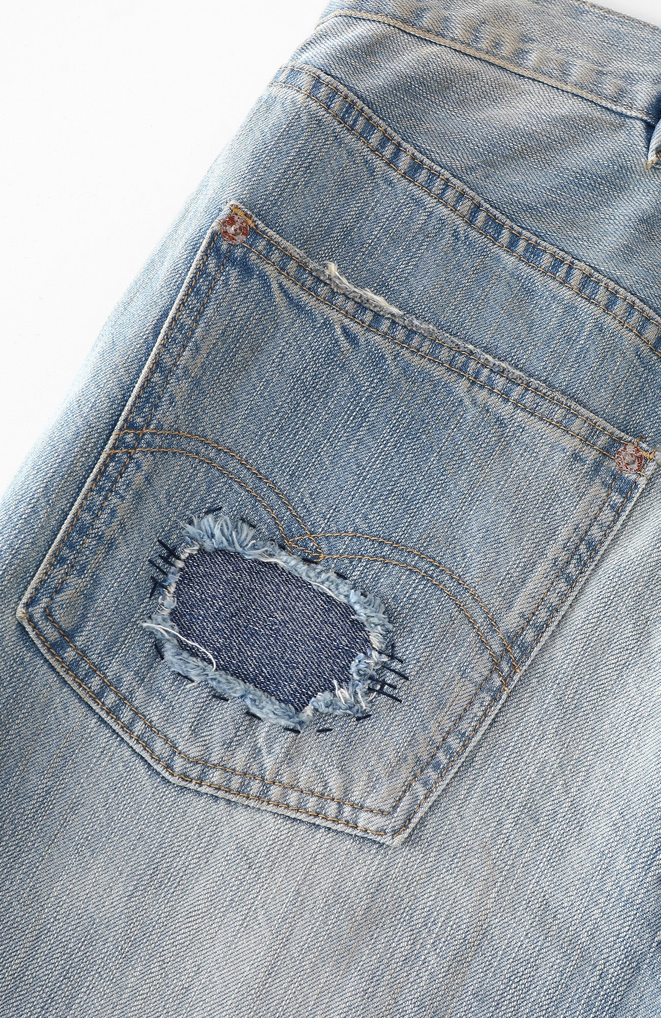 RICHILL Distressed Paneled Washed Straight-Leg Jeans-Jeans-S-Free Shipping Leatheretro