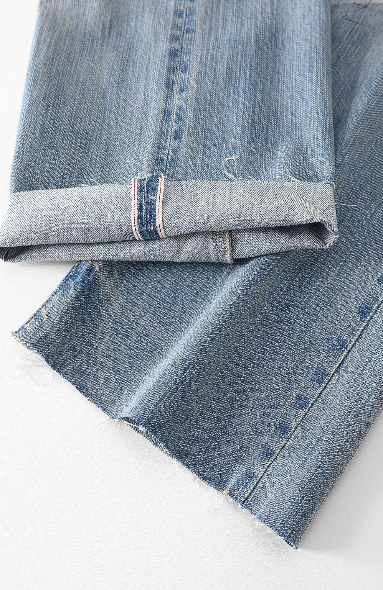 RICHILL Distressed Paneled Washed Straight-Leg Jeans-Jeans-S-Free Shipping Leatheretro