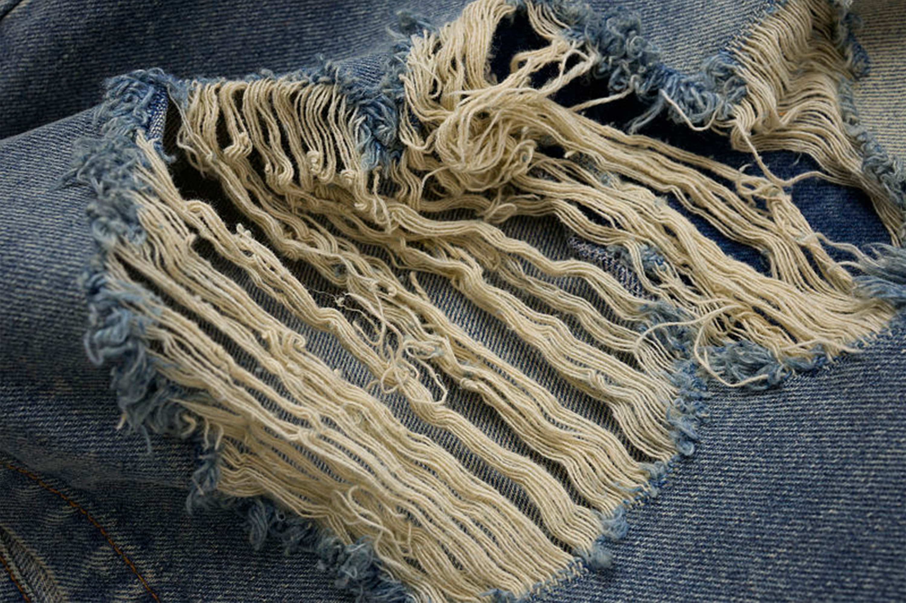 CLP Distressed Double-Waist Denim Shorts-Shorts-M / 31"-Blue-Free Shipping Leatheretro