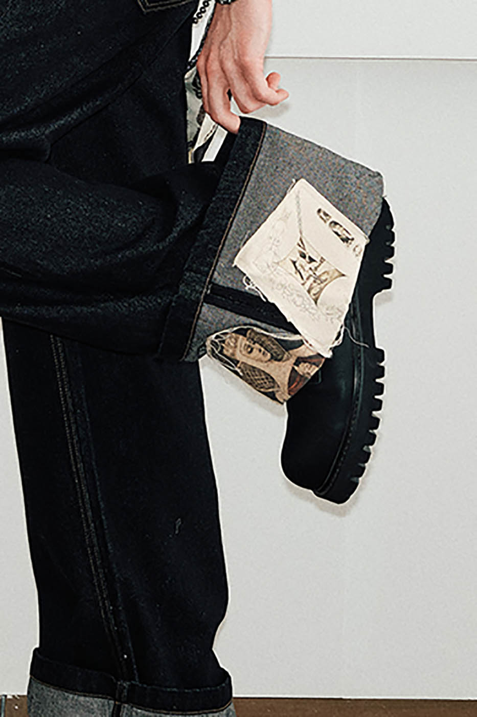 KREATE Patchwork Denim Pants-Jeans-S-Free Shipping Leatheretro