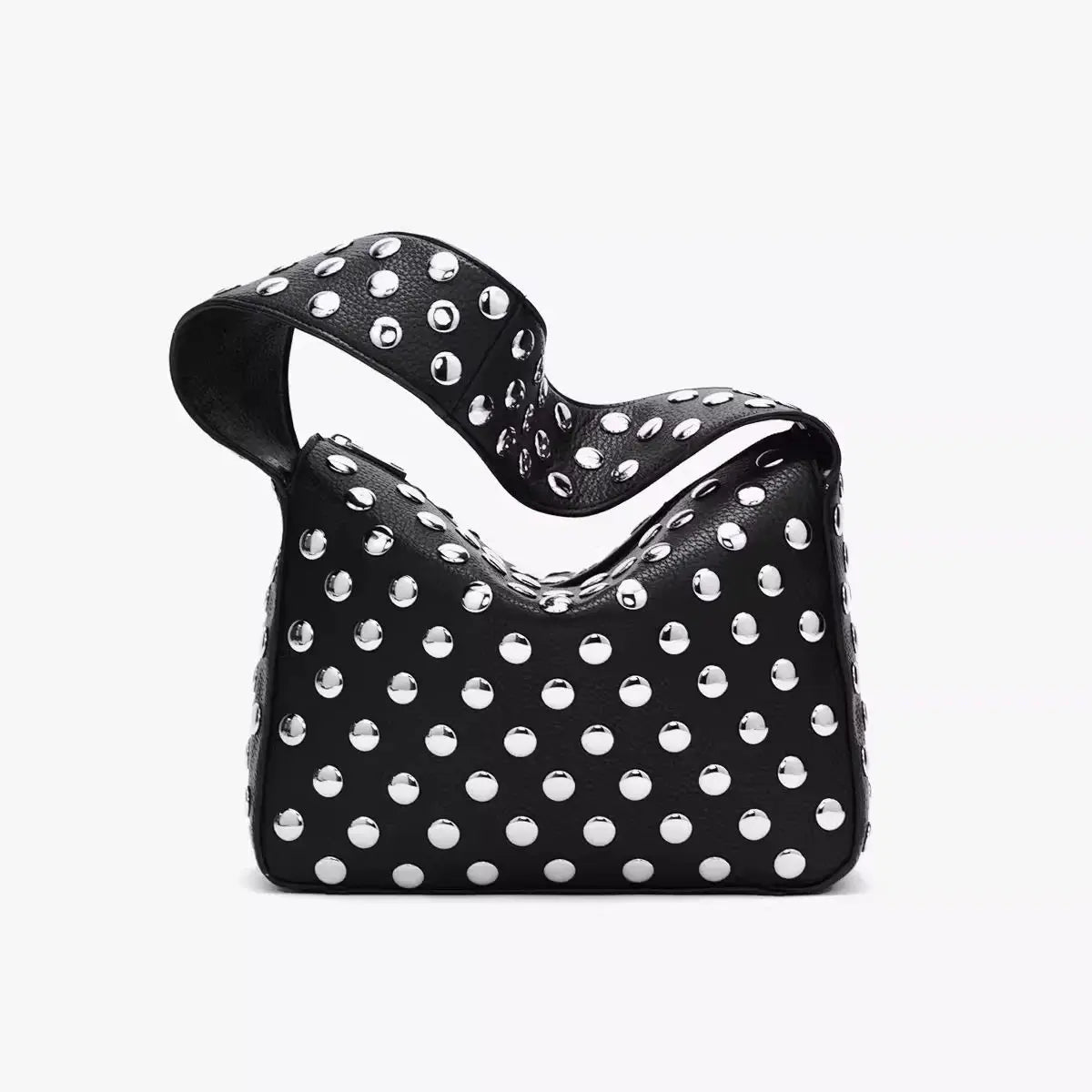 American Style Rivet Armpit Shoulder Bag-Handbags-Black-Free Shipping Leatheretro