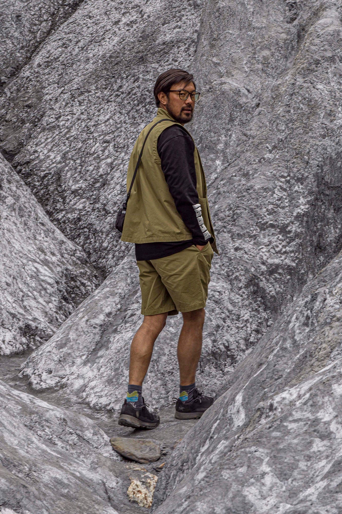 NERHI Essential LOGO Pleated Shorts-Shorts-S-White-Free Shipping Leatheretro