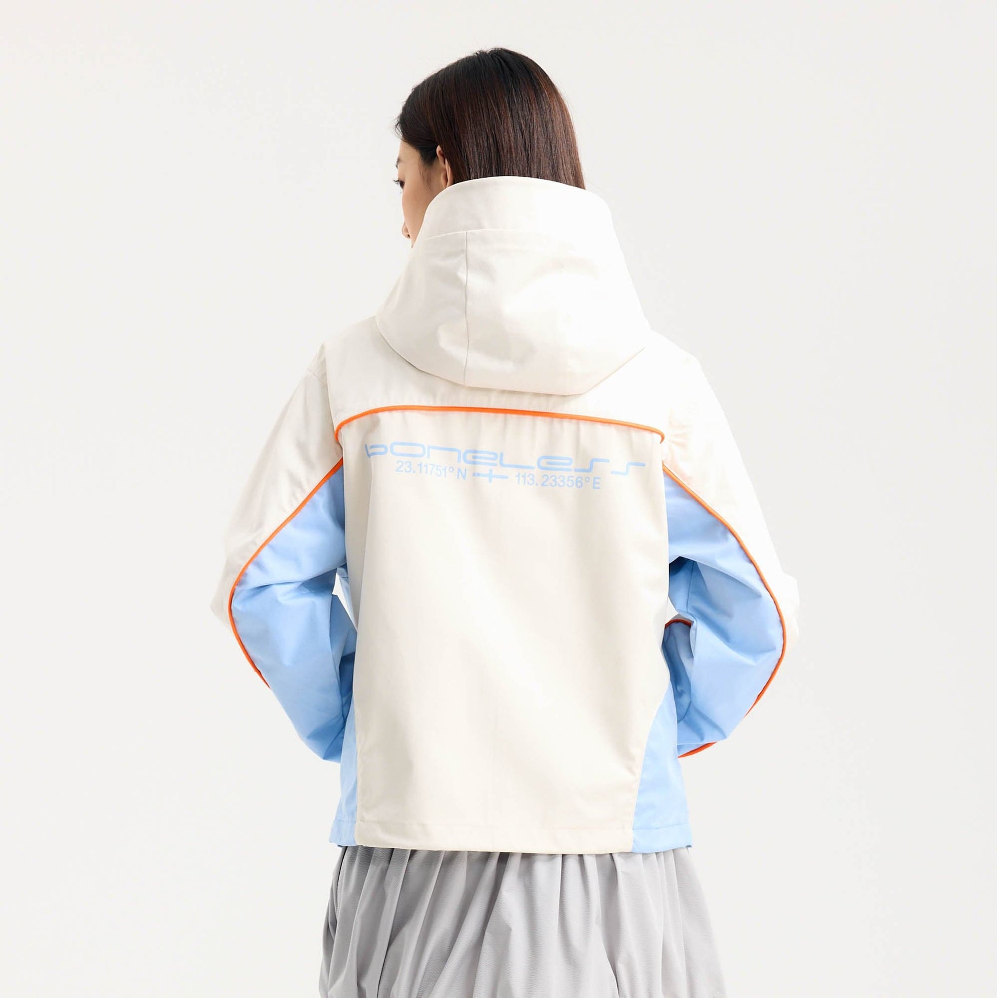 BONELESS Contrast Waterproof Utility Hooded Jacket-Jacket-S-Orange-Free Shipping Leatheretro