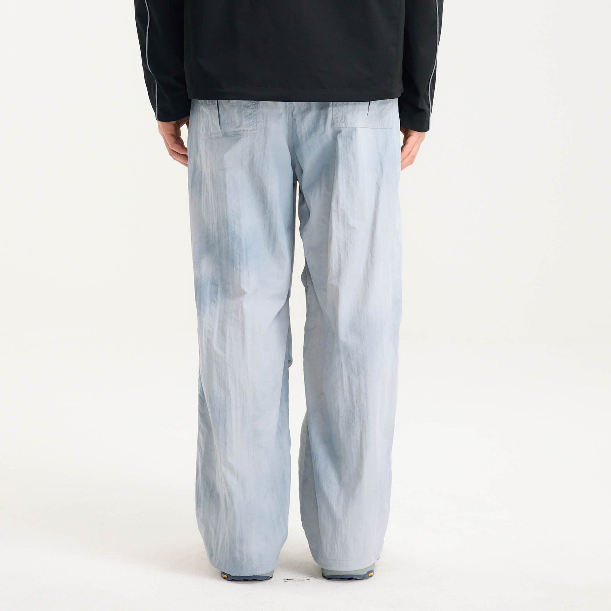 BONELESS Tie-Dye Crinkled Parachute Pants-Pants-S-Green-Free Shipping Leatheretro