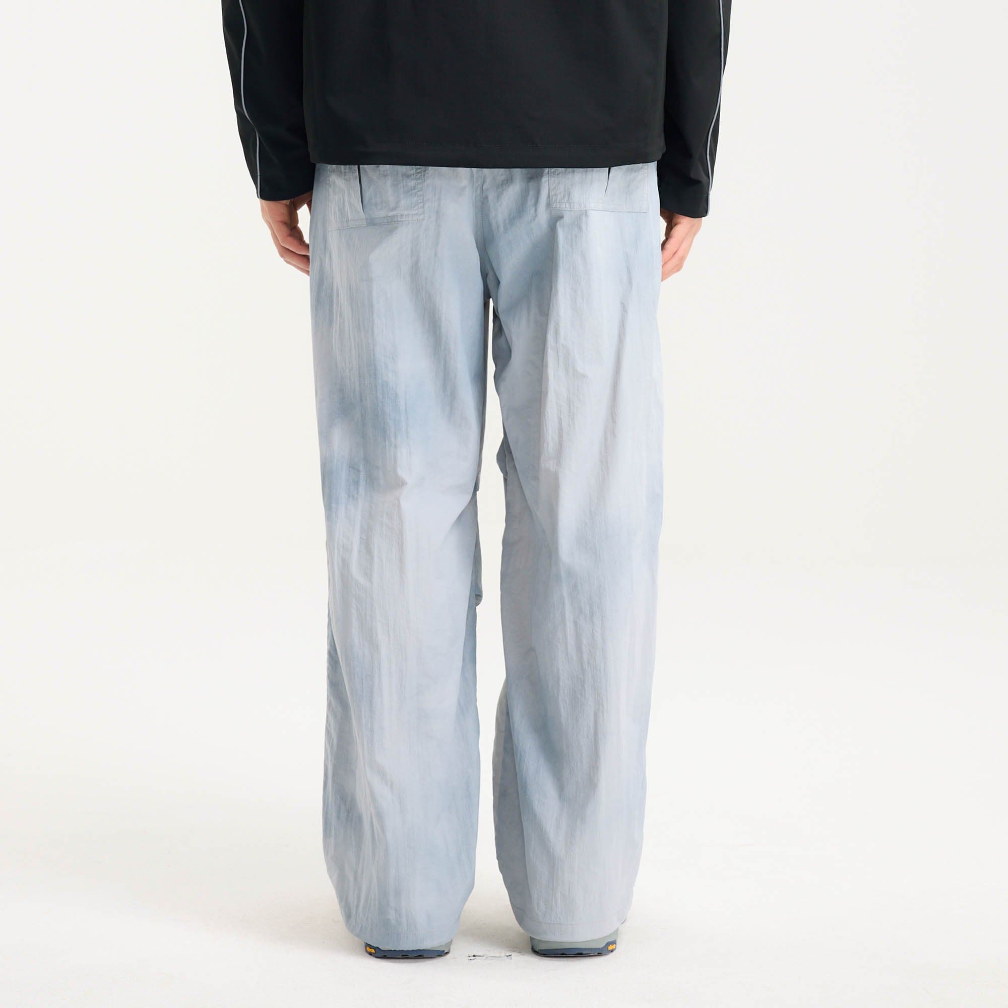 BONELESS Tie-Dye Crinkled Parachute Pants-Pants-S-Green-Free Shipping Leatheretro