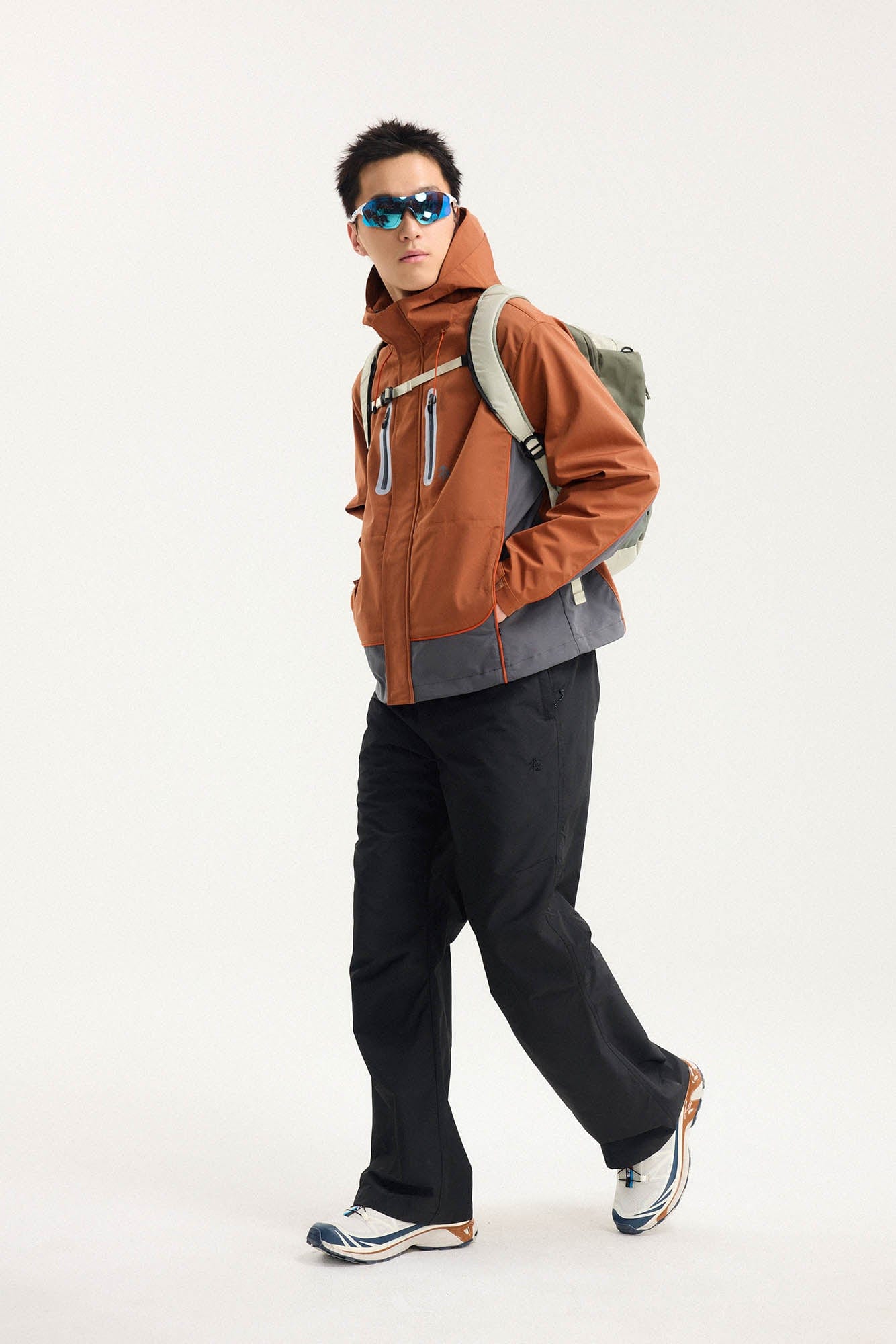 BONELESS Contrast Waterproof Utility Hooded Jacket-Jacket-S-Orange-Free Shipping Leatheretro