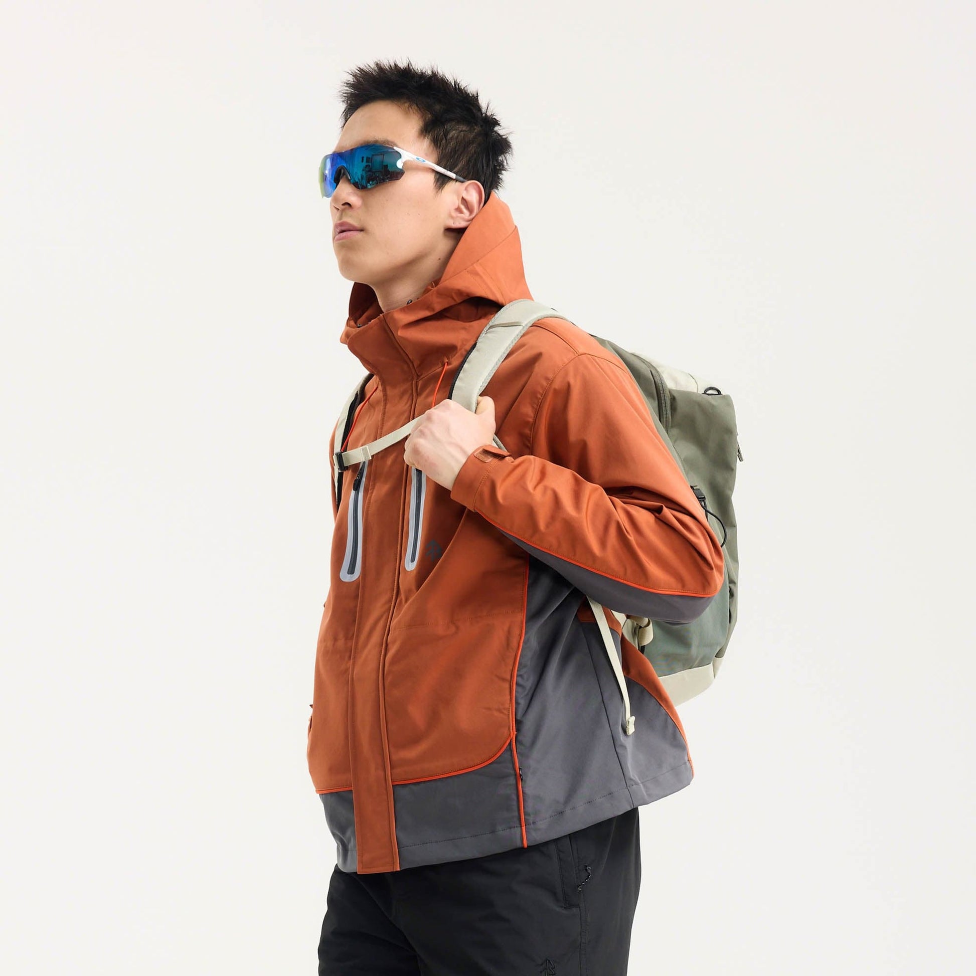 BONELESS Contrast Waterproof Utility Hooded Jacket-Jacket-S-Orange-Free Shipping Leatheretro