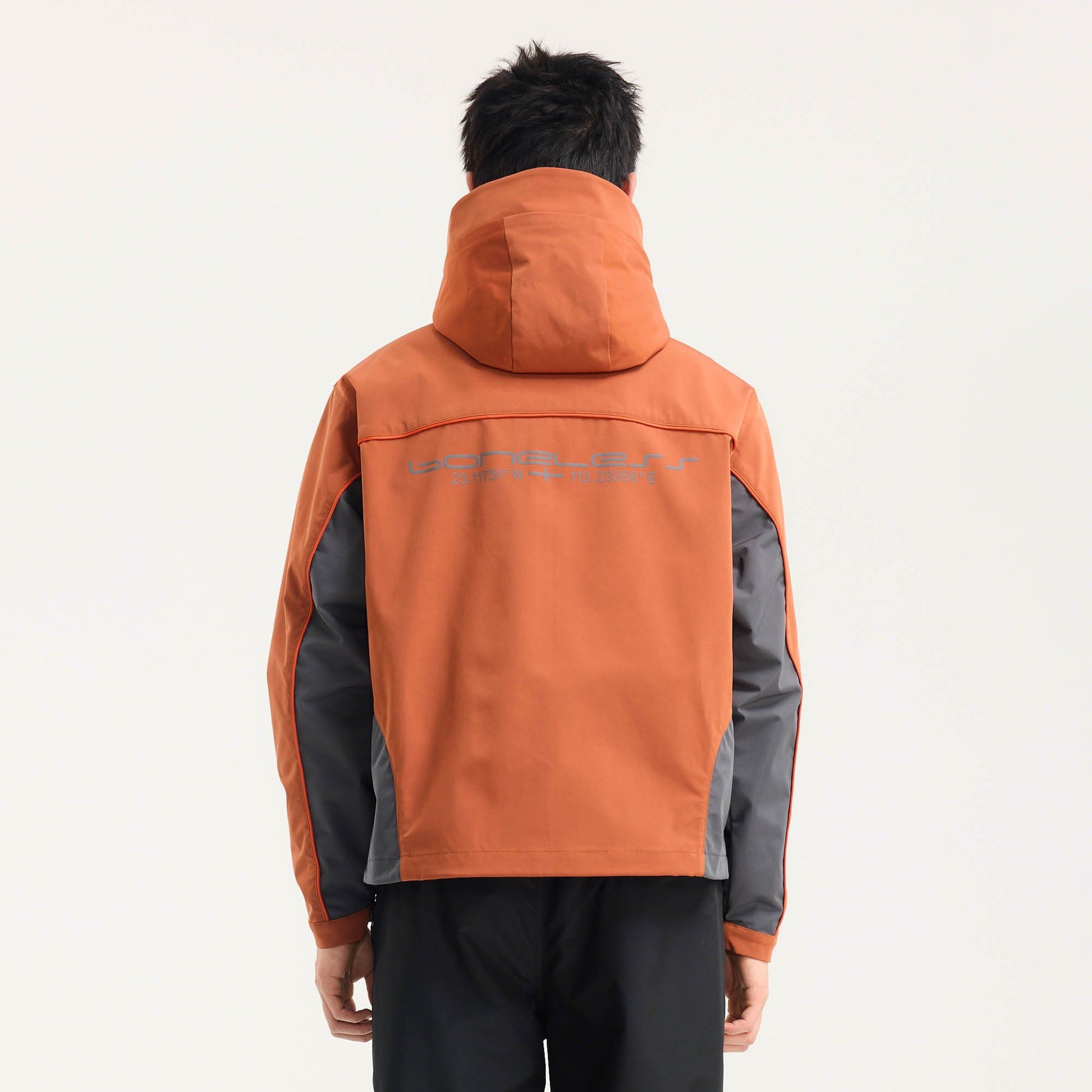 BONELESS Contrast Waterproof Utility Hooded Jacket-Jacket-S-Orange-Free Shipping Leatheretro