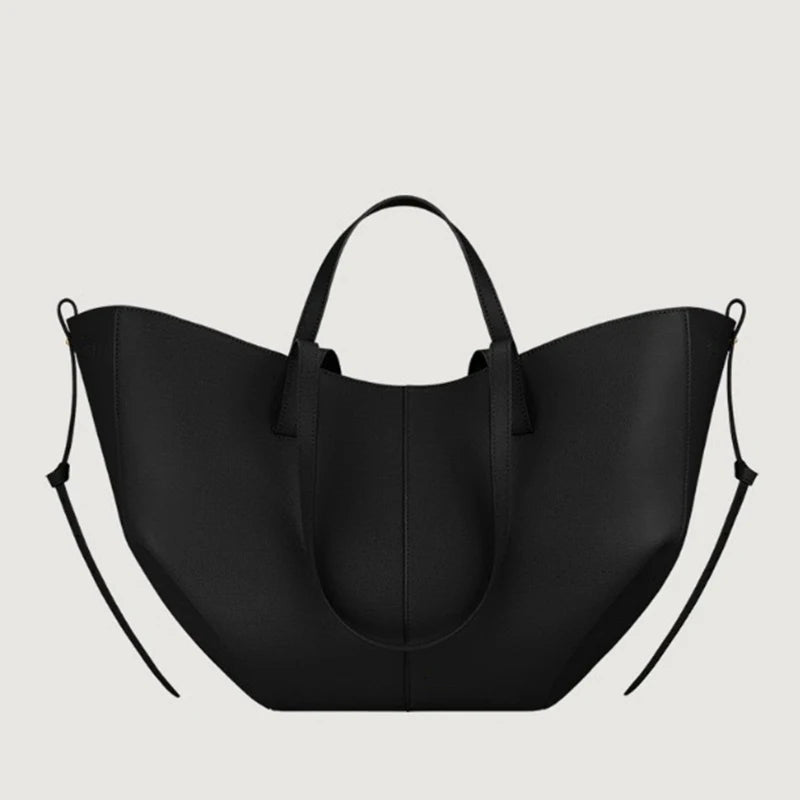 Classic Elegant Wing Tote Bag-Tote Bag-Black-Small-Free Shipping Leatheretro
