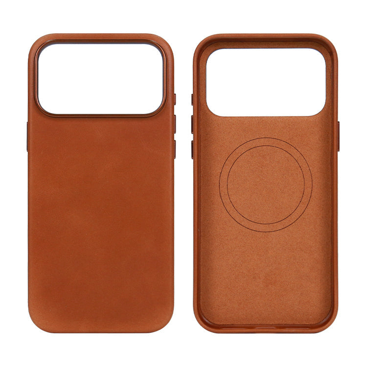 Full-grain Leather Case for Iphone 17, iPhone 17 Pro, iPhone 17 Pro Max, and iPhone 17 Air-Mobile Phone Cases-iPhone 17-Brown-Free Shipping Leatheretro
