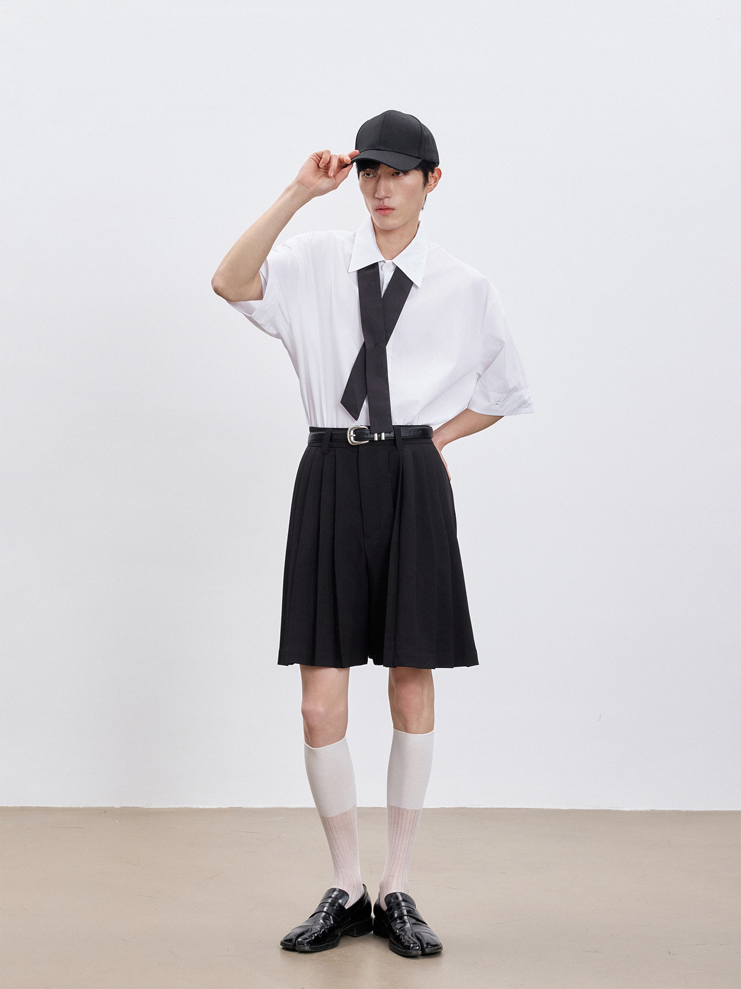 TUIMU Essential Pleated Skort-Shorts-S-Free Shipping Leatheretro