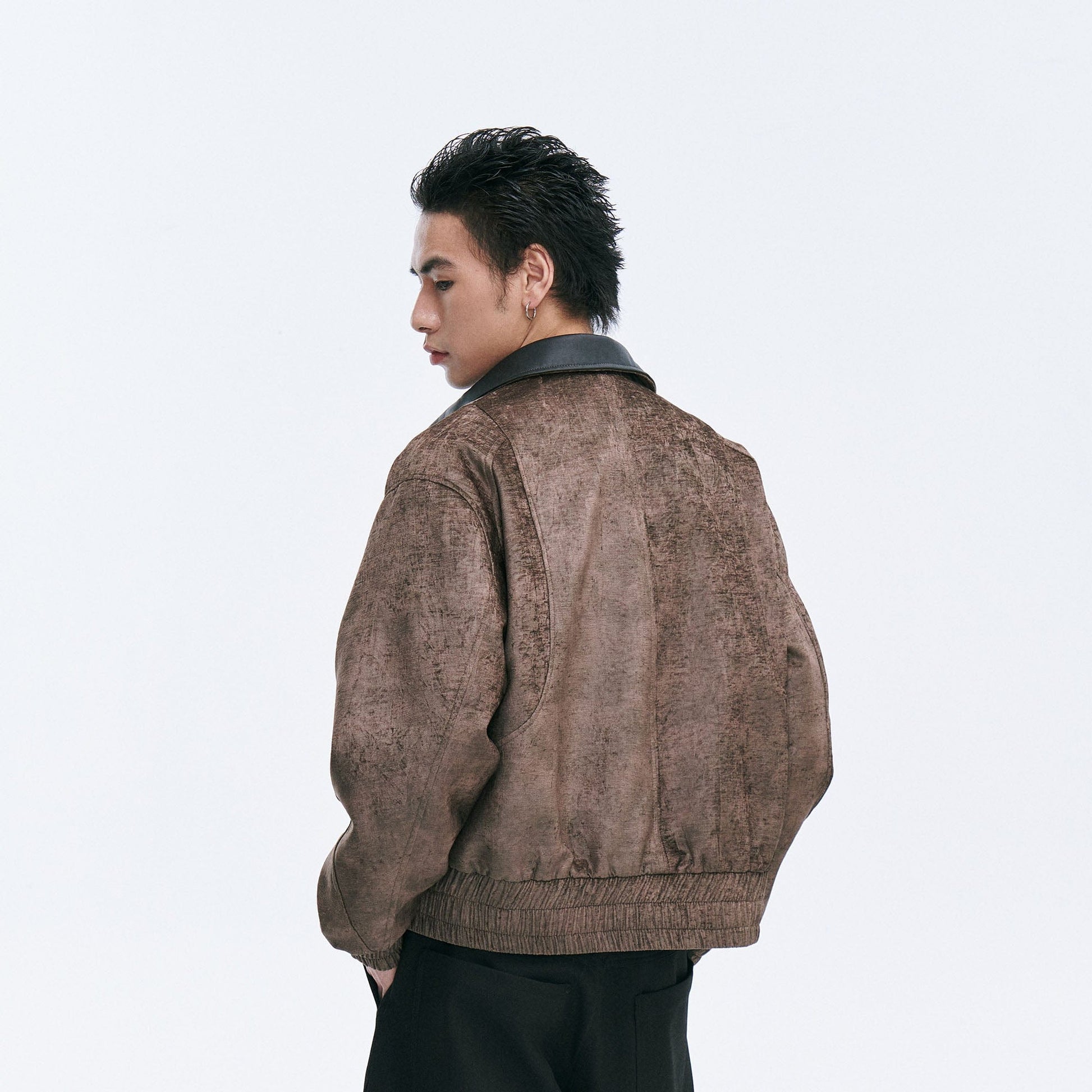 CATSSTAC Velvet Leather-Collar Elastic Jacket-Jacket-M-Gold-Free Shipping Leatheretro