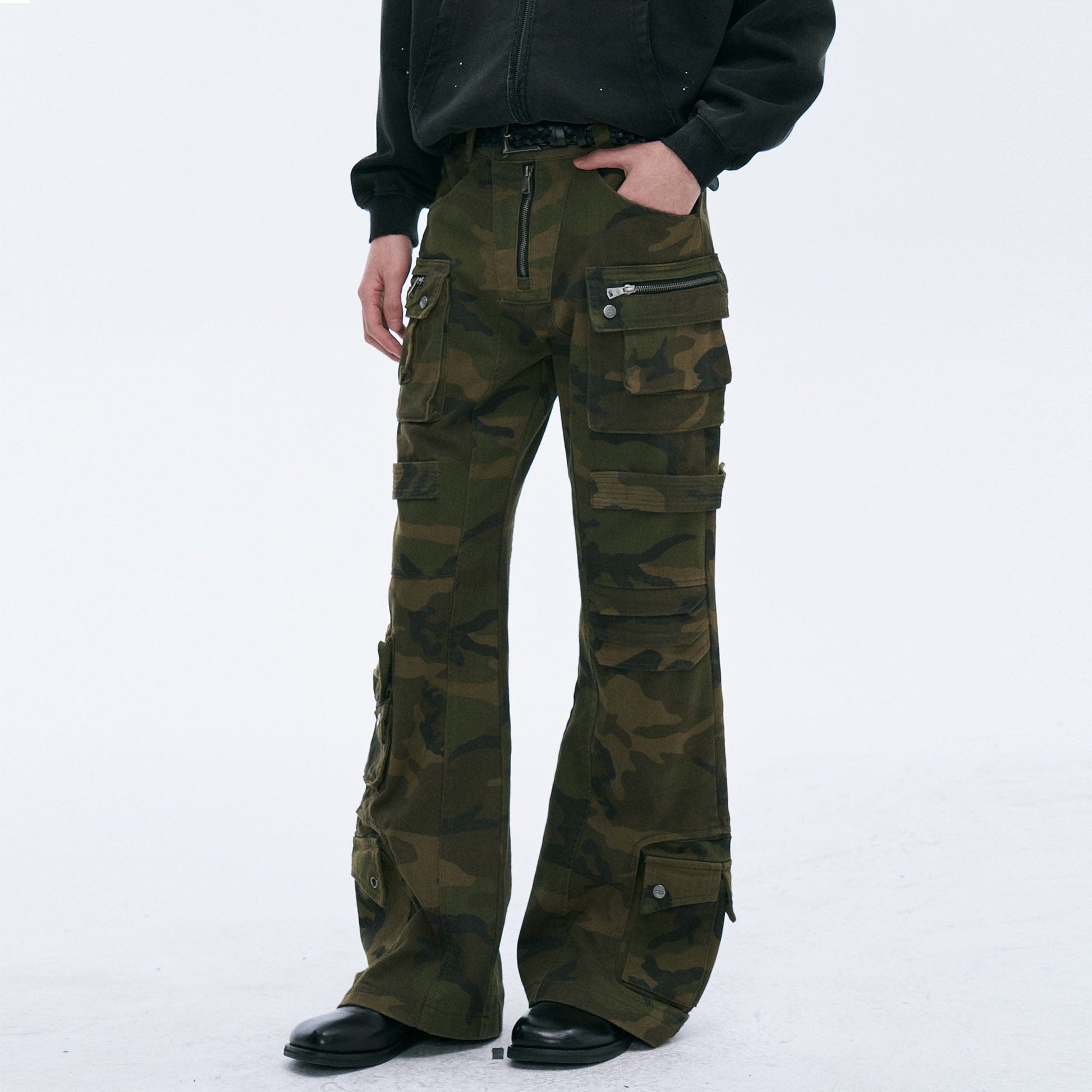CATSSTAC Multi-Pocket Camo Cargo Pants-Pants-M-Free Shipping Leatheretro
