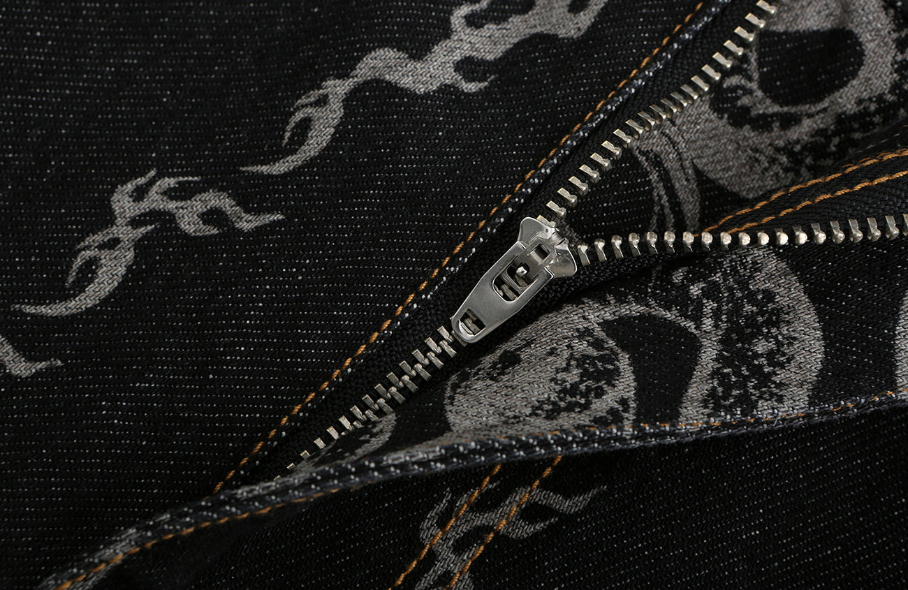 CYCYCY Serpentine Strap Buckled Flared Jeans-Jeans-XS (Preorder) / 28"-Free Shipping Leatheretro