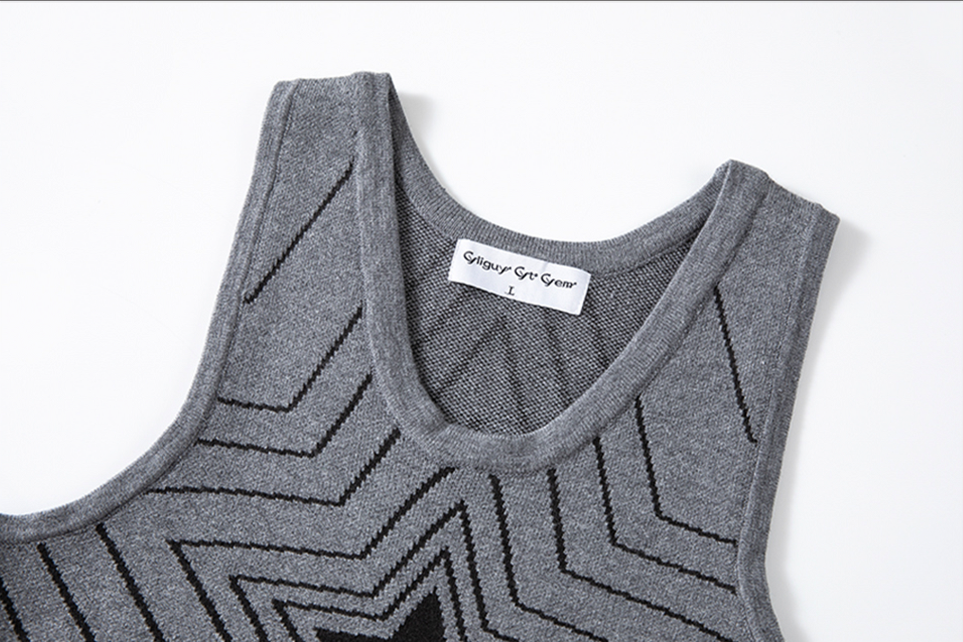 CYCYCY Retro Star Intarsia Knit Vest-Vest-S-Gray-Free Shipping Leatheretro
