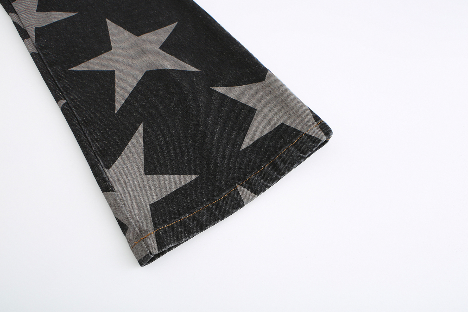 CYCYCY Punk Washed Star Full-Print Flared Jeans-Jeans-XS / 28"-Free Shipping Leatheretro