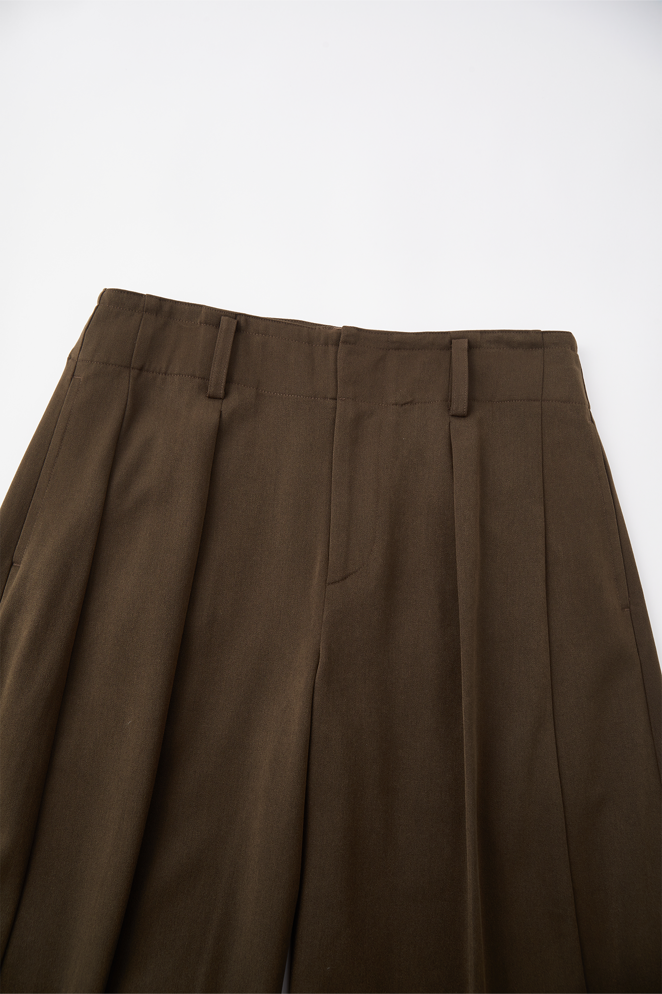 OPICLOTH Wool-Blend Double-Pleated Curved Trousers-Pants-XS-Free Shipping Leatheretro